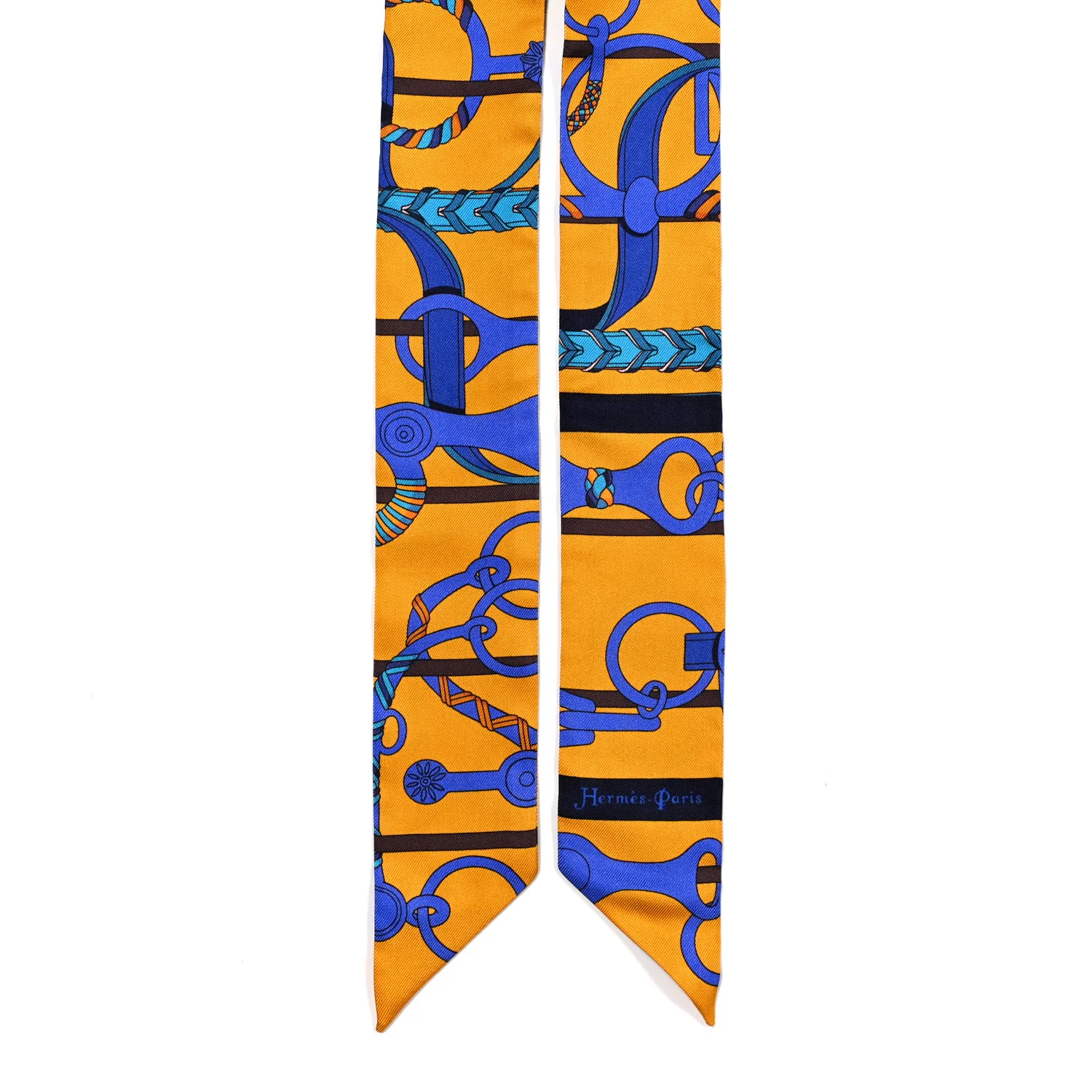 Silk Panoplie Equestre Twilly Curry Bleu Brun - Image 2