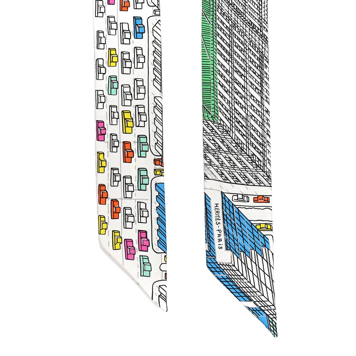 Silk Pantin City Twilly White Vert Multicolor - Image 2
