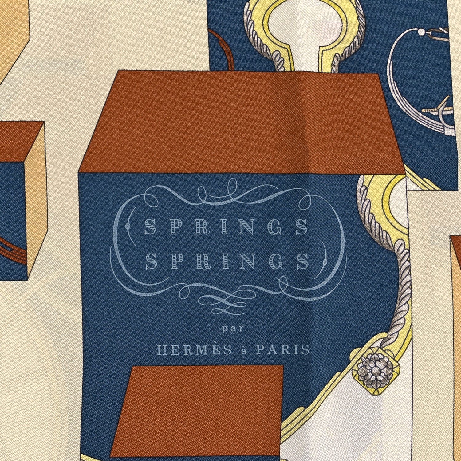Silk Springs Springs Scarf 90 Creme Gris Fonce - Image 2