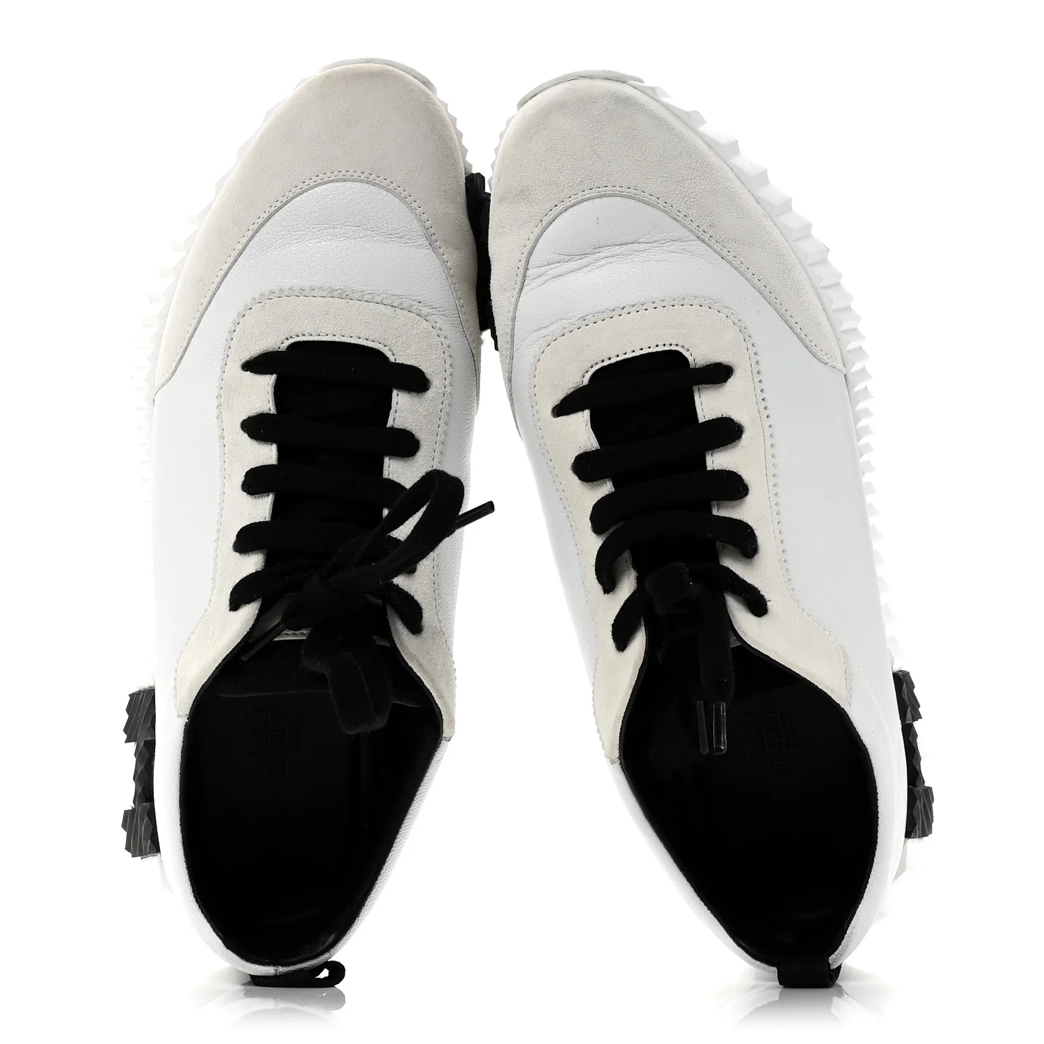 Sport Goatskin Suede Goatskin Bouncing Sneakers 40 White Black - Image 2