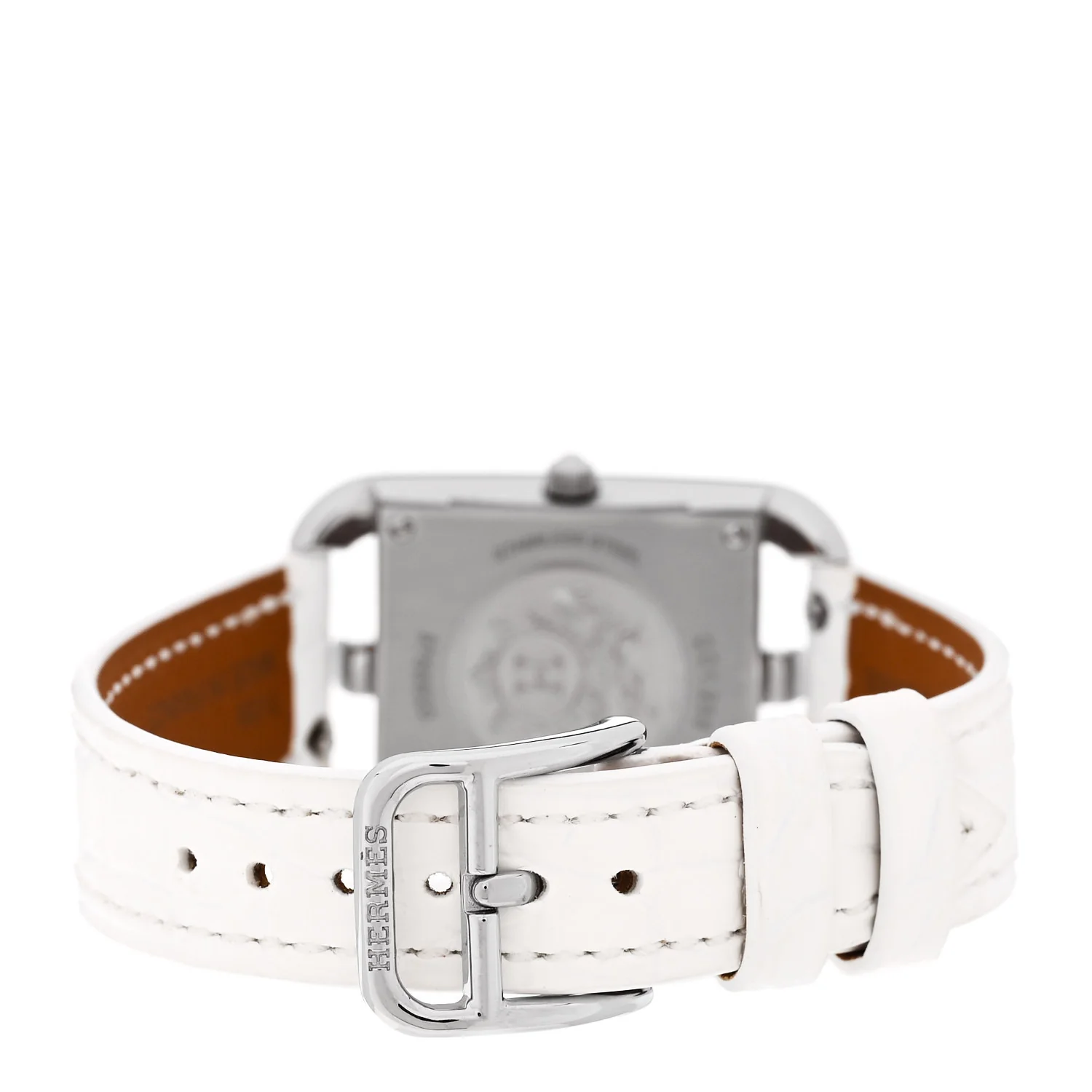 Stainless Steel Alligator Diamond Pink Sapphire Mother of Pearl 23mm Cape Cod Quartz Watch Blanc - Image 3