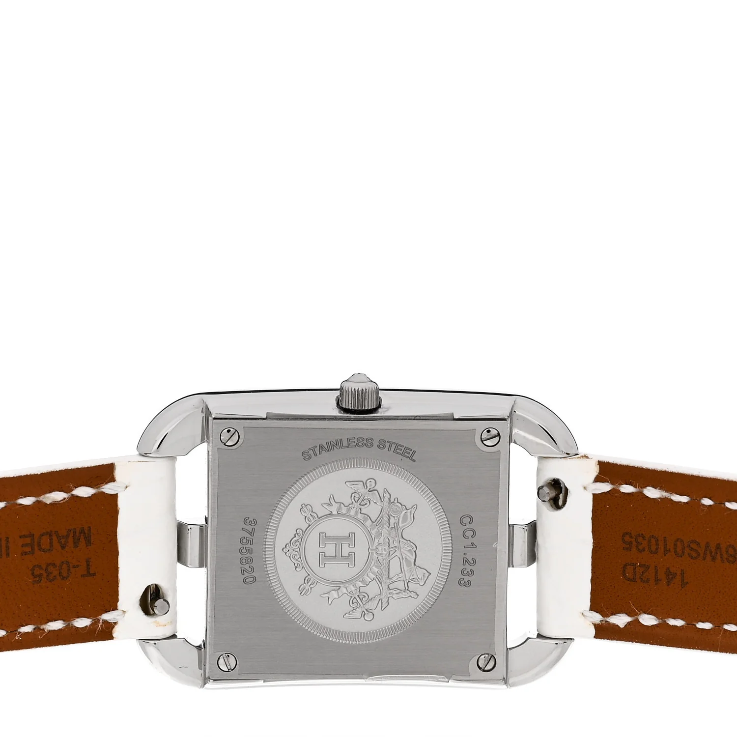 Stainless Steel Alligator Diamond Pink Sapphire Mother of Pearl 23mm Cape Cod Quartz Watch Blanc - Image 4