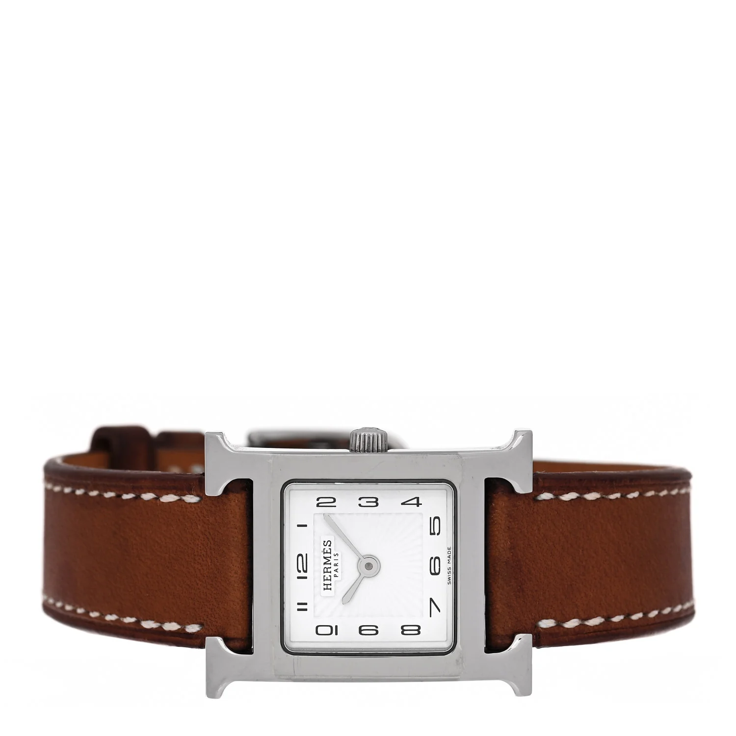 Stainless Steel Barenia 21mm Heure H Hour Quartz Watch Fauve - Image 2
