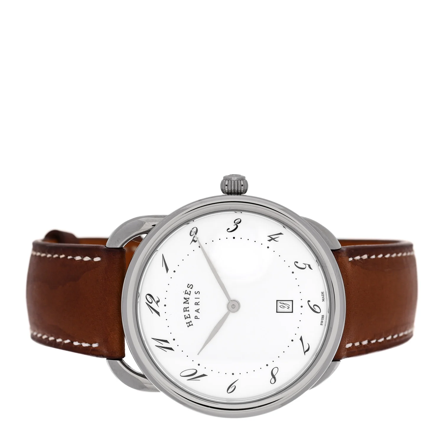 Stainless Steel Barenia 40mm Arceau Quartz Watch Fauve - Image 2