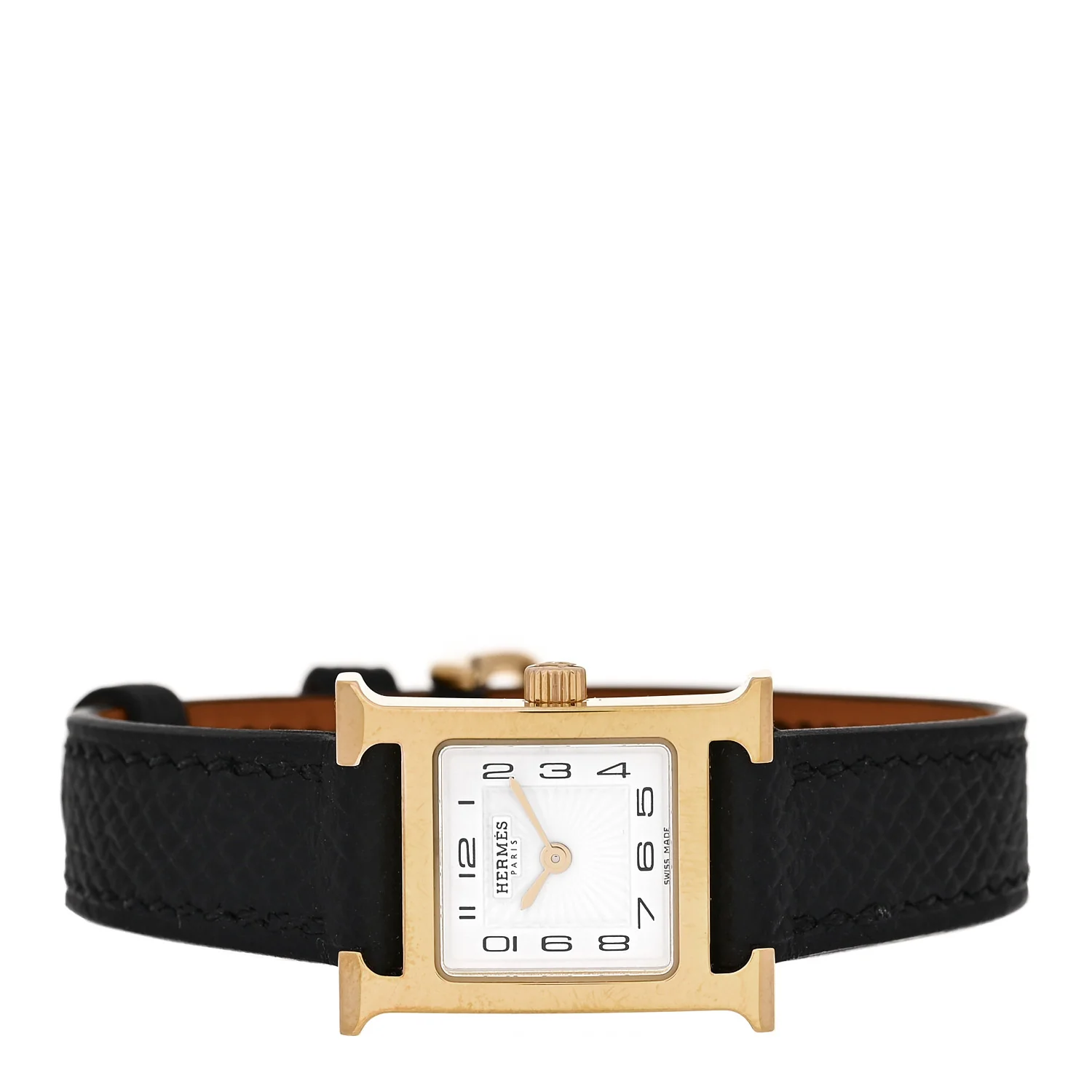 Stainless Steel Epsom 17.2mm Heure H Hour Quartz Watch Noir - Image 2