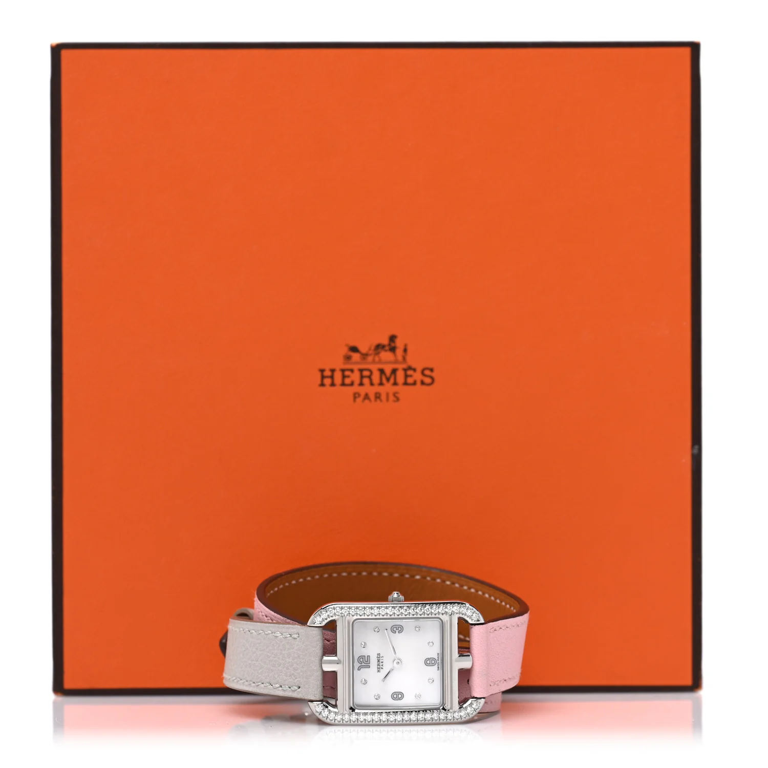 Stainless Steel Swift Diamond Bezel Mother of Pearl 23mm Cape Cod Double Tour Quartz Watch Rose Sakura Gris Perle - Image 5