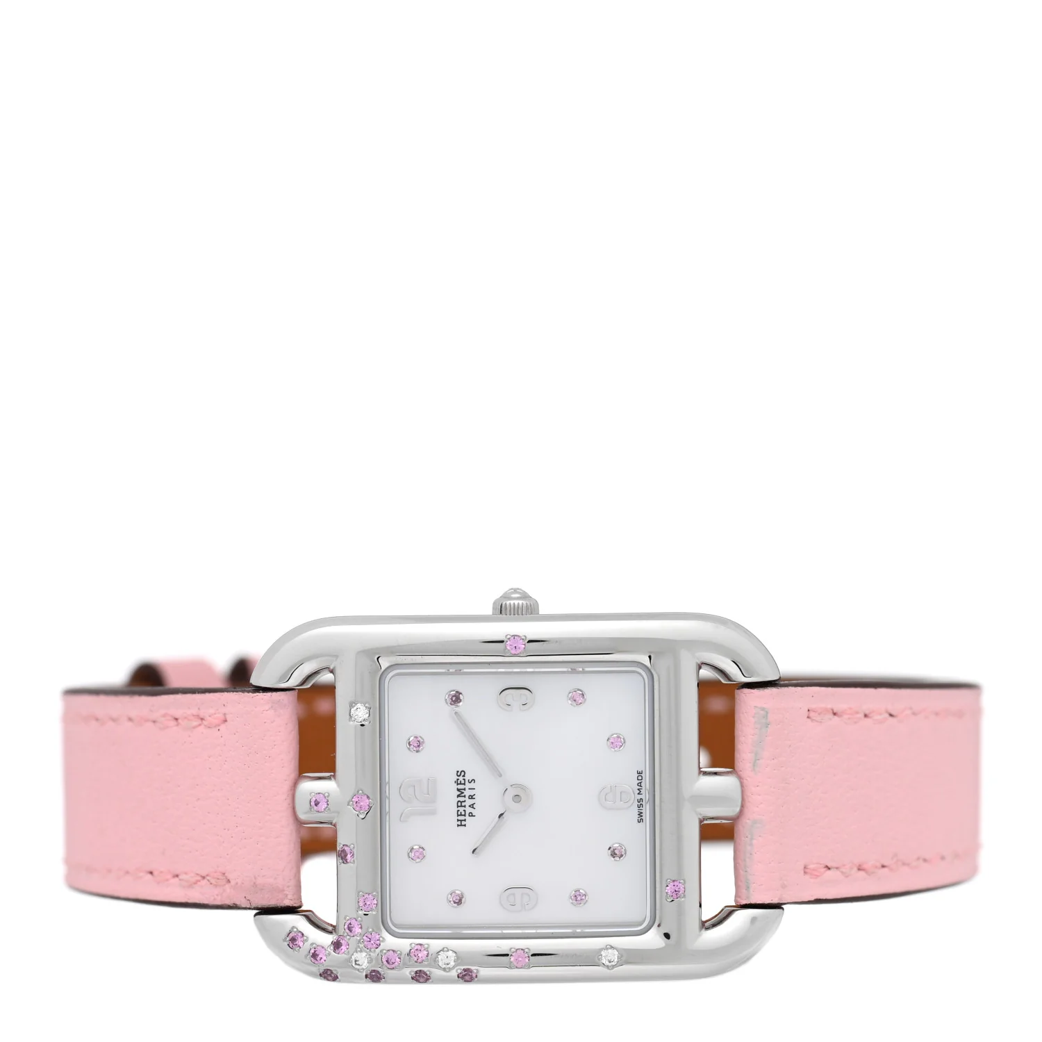 Stainless Steel Swift Diamond Pink Sapphire Mother of Pearl 23mm Cape Cod Quartz Watch Rose Sakura - Image 2