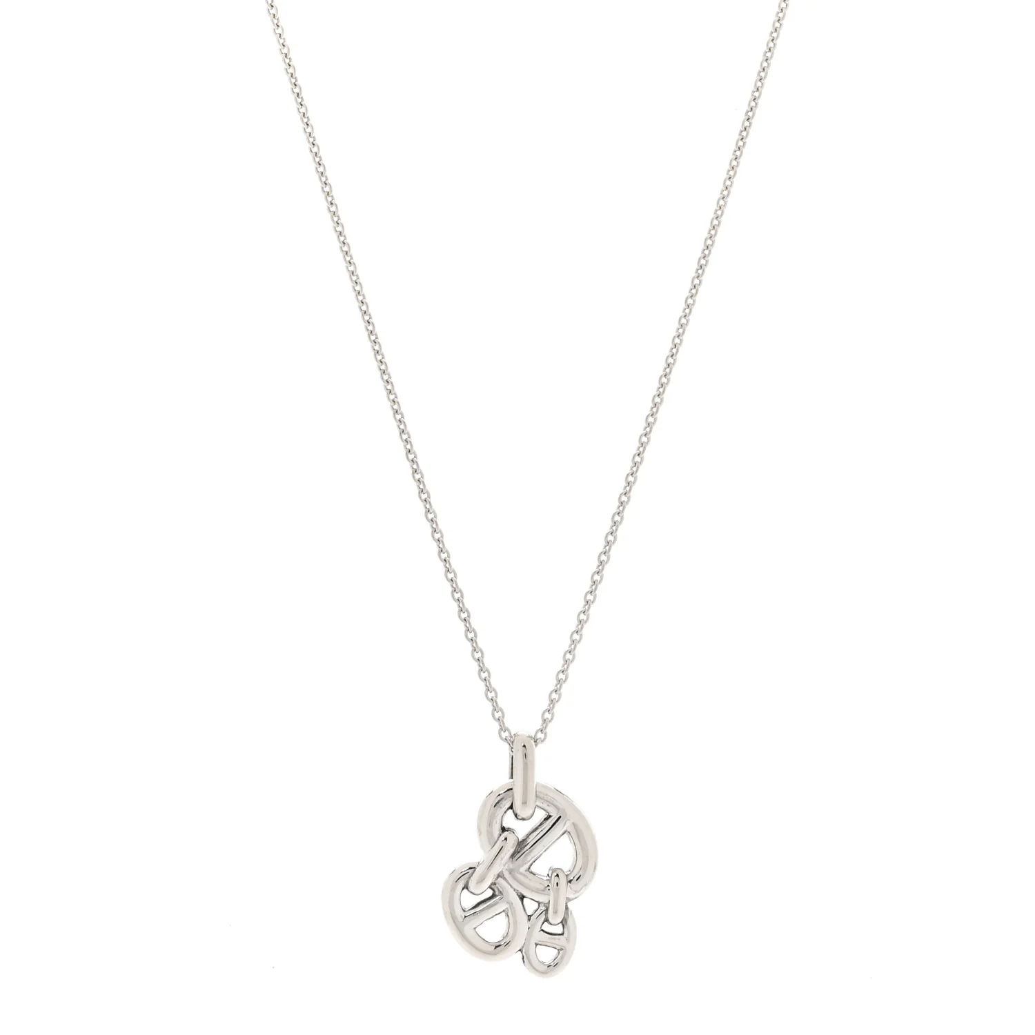 Sterling Silver Amulette Chaine d'Ancre Enchaine Pendant Necklace