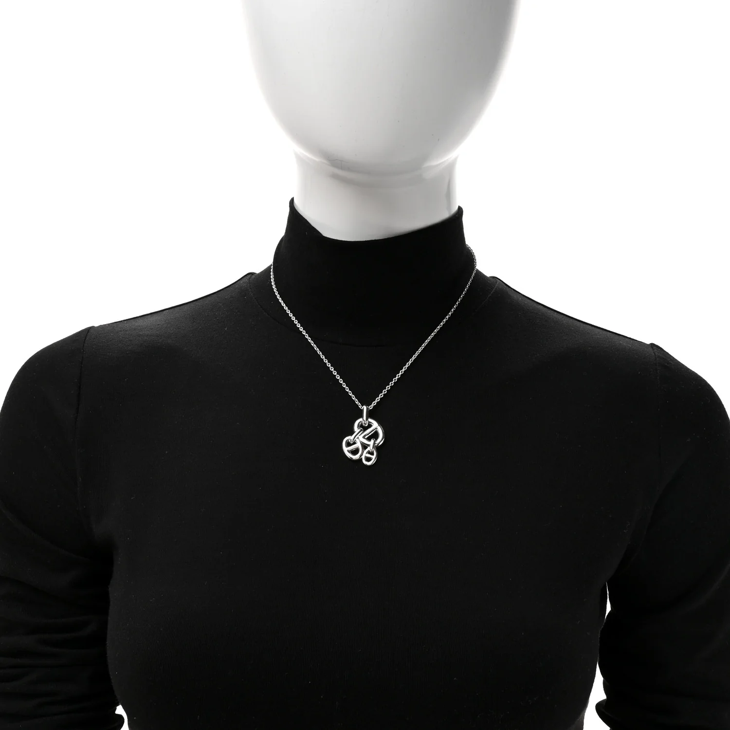 Sterling Silver Amulette Chaine d'Ancre Enchaine Pendant Necklace - Image 2