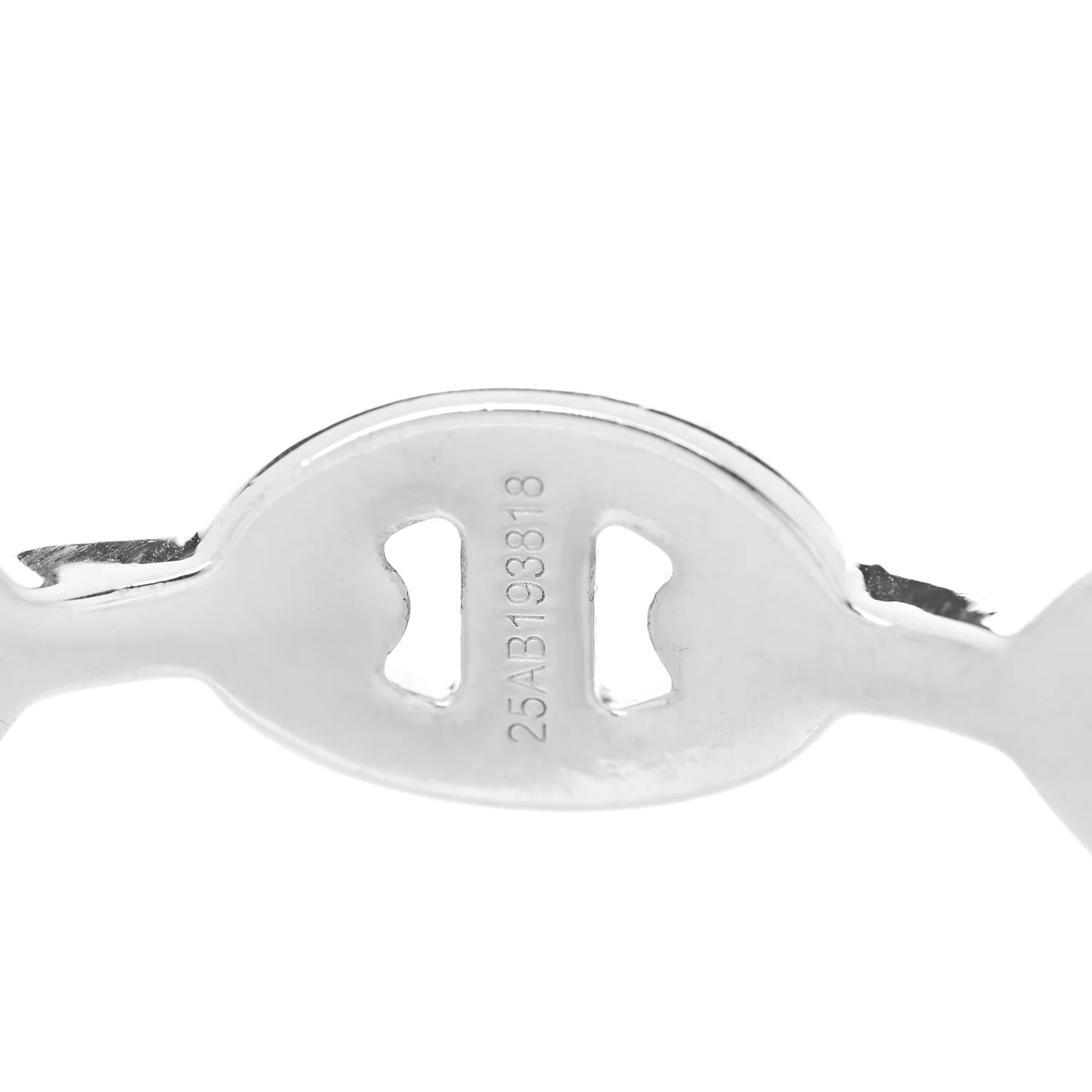 Sterling Silver MM Chaine d'Ancre Enchainee Cuff Bracelet LG - Image 4