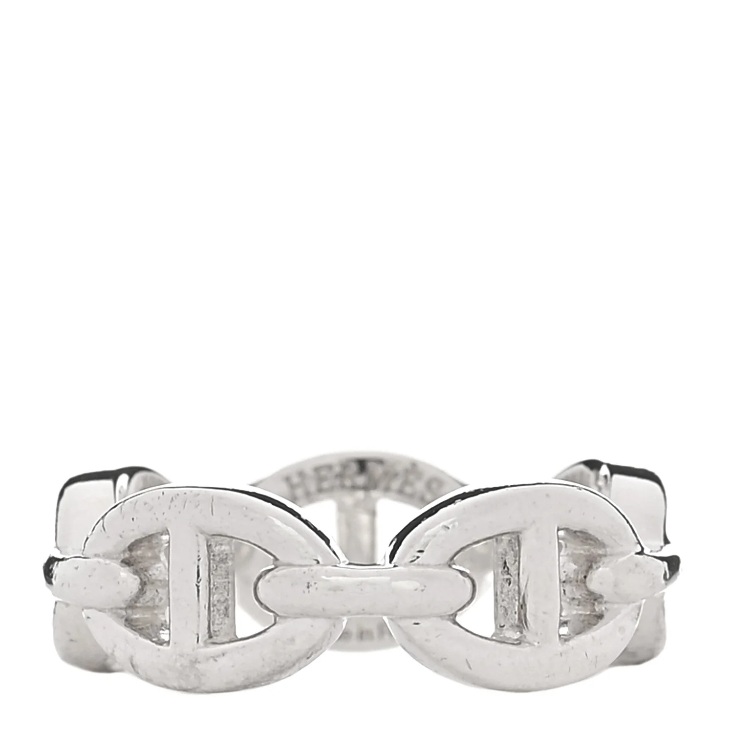 Sterling Silver PM Chaine d'Ancre Enchainee Band Ring 52 6