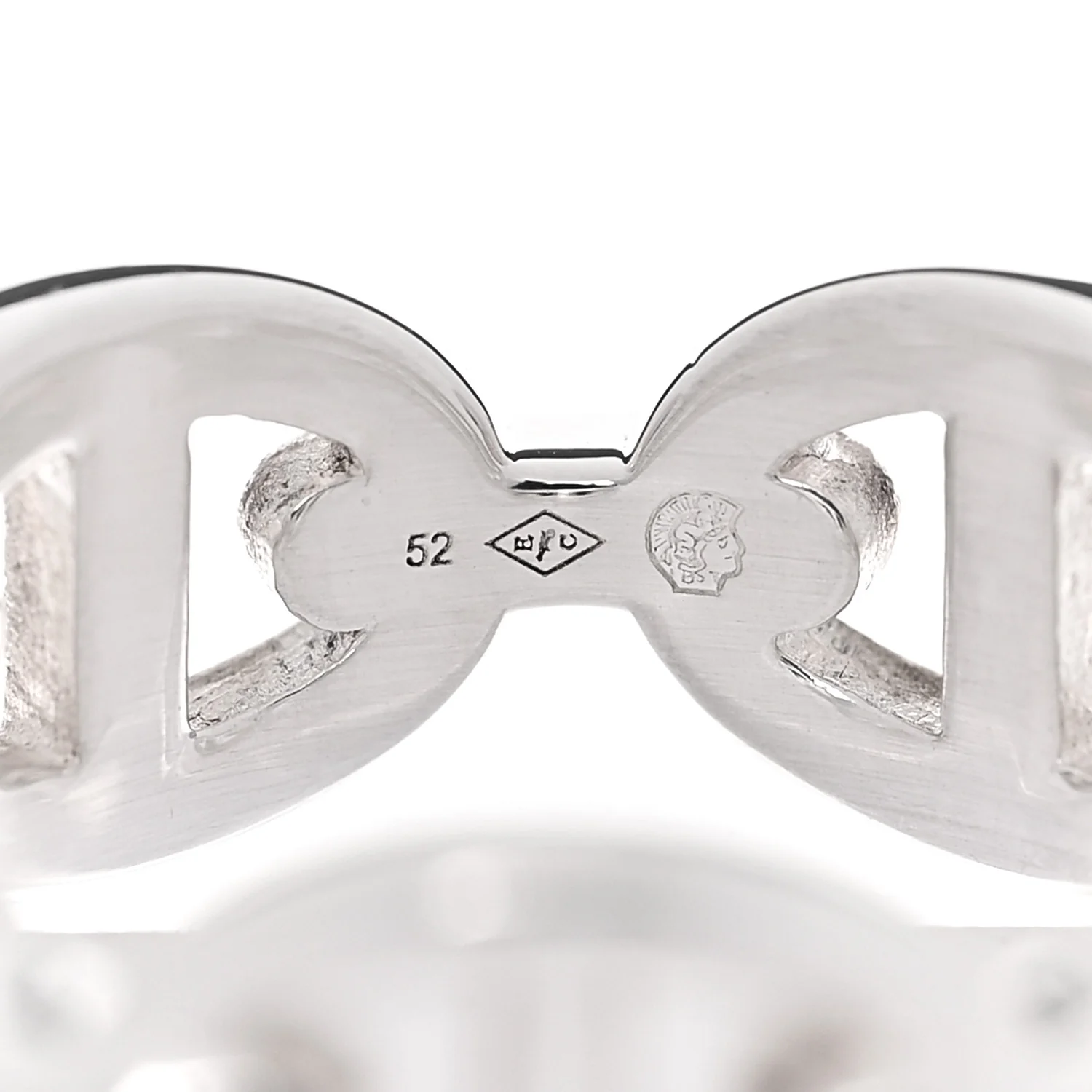 Sterling Silver PM Chaine d'Ancre Enchainee Band Ring 52 6 - Image 7