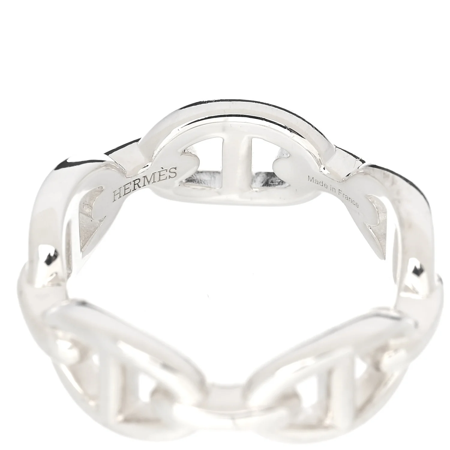 Sterling Silver PM Chaine d'Ancre Enchainee Band Ring 56 7.5 - Image 4