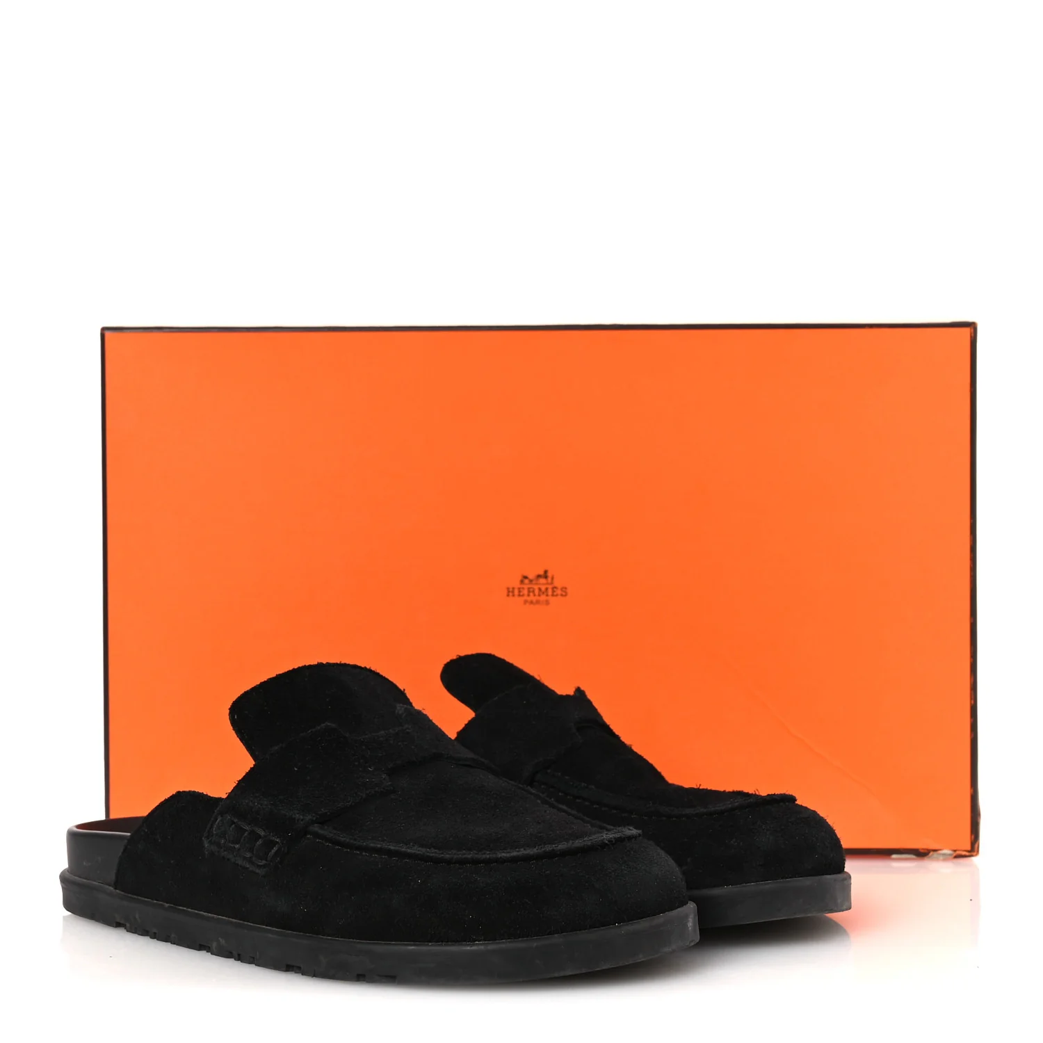Suede Calfskin Go Mules 37 Black - Image 11