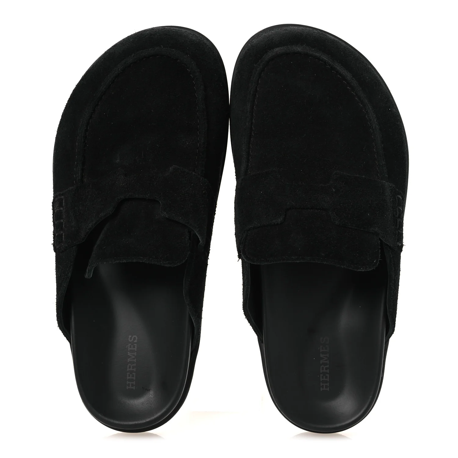 Suede Calfskin Go Mules 37 Black - Image 2