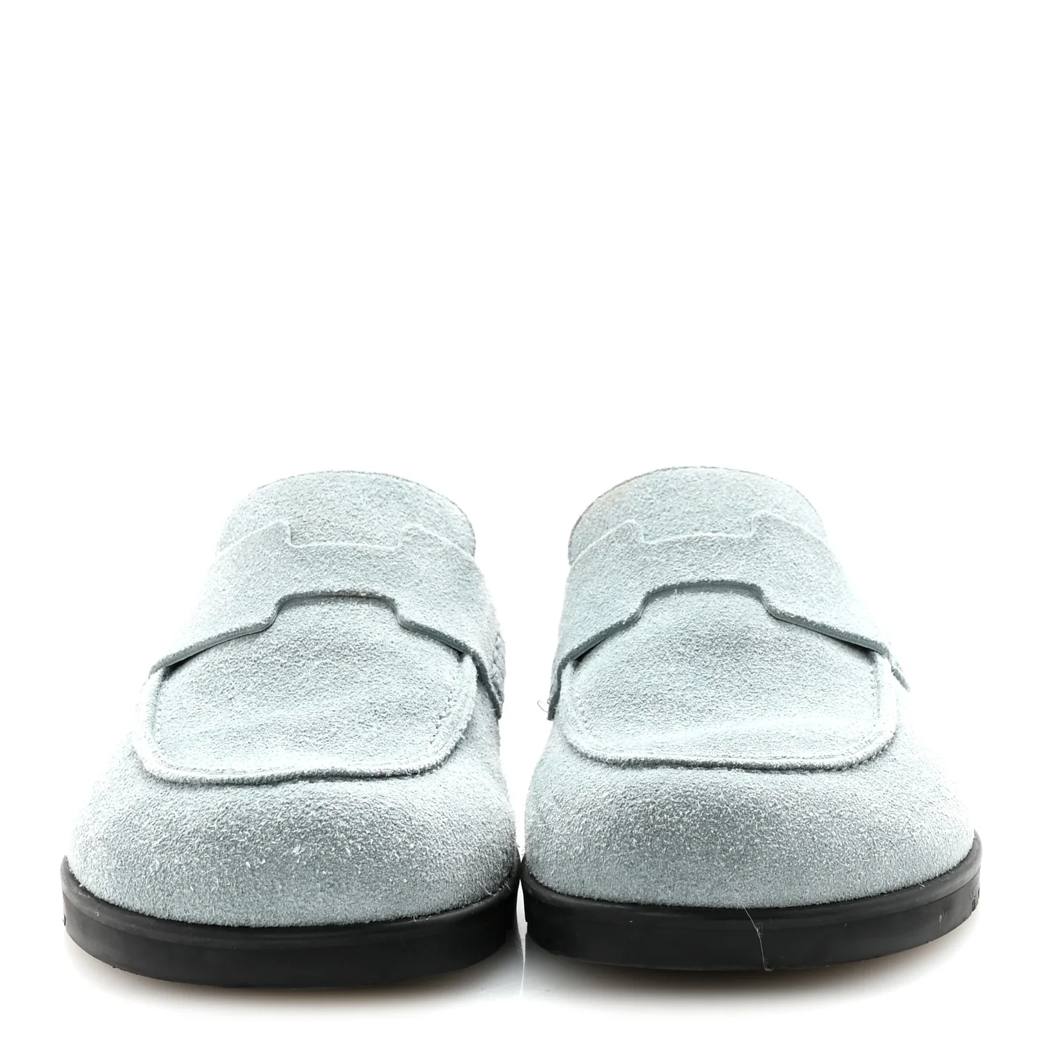 Suede Calfskin Womens Go Mules 36 Bleu Pinede - Image 3