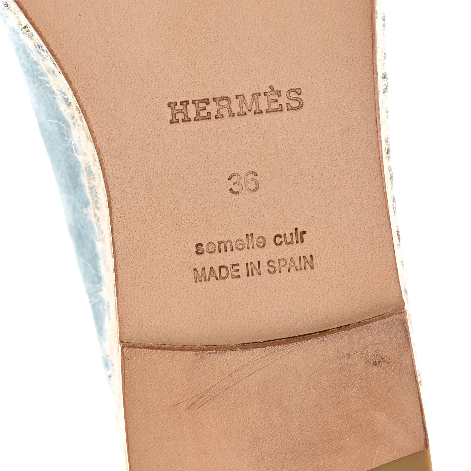 Suede Calfskin Womens Trip Espadrilles 36 Vert D'Eau - Image 7