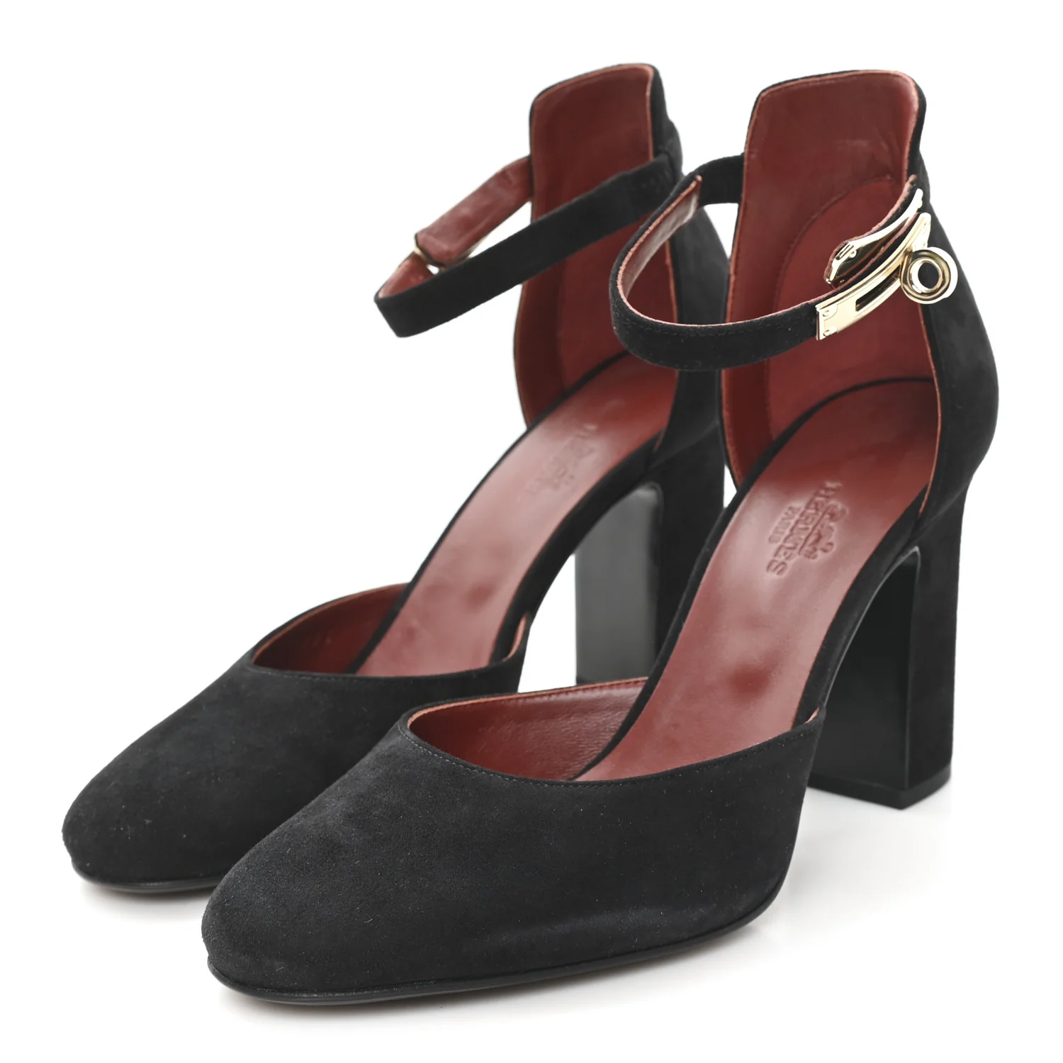 Suede Goatskin Baby 90 Pump 37 Black - Image 4
