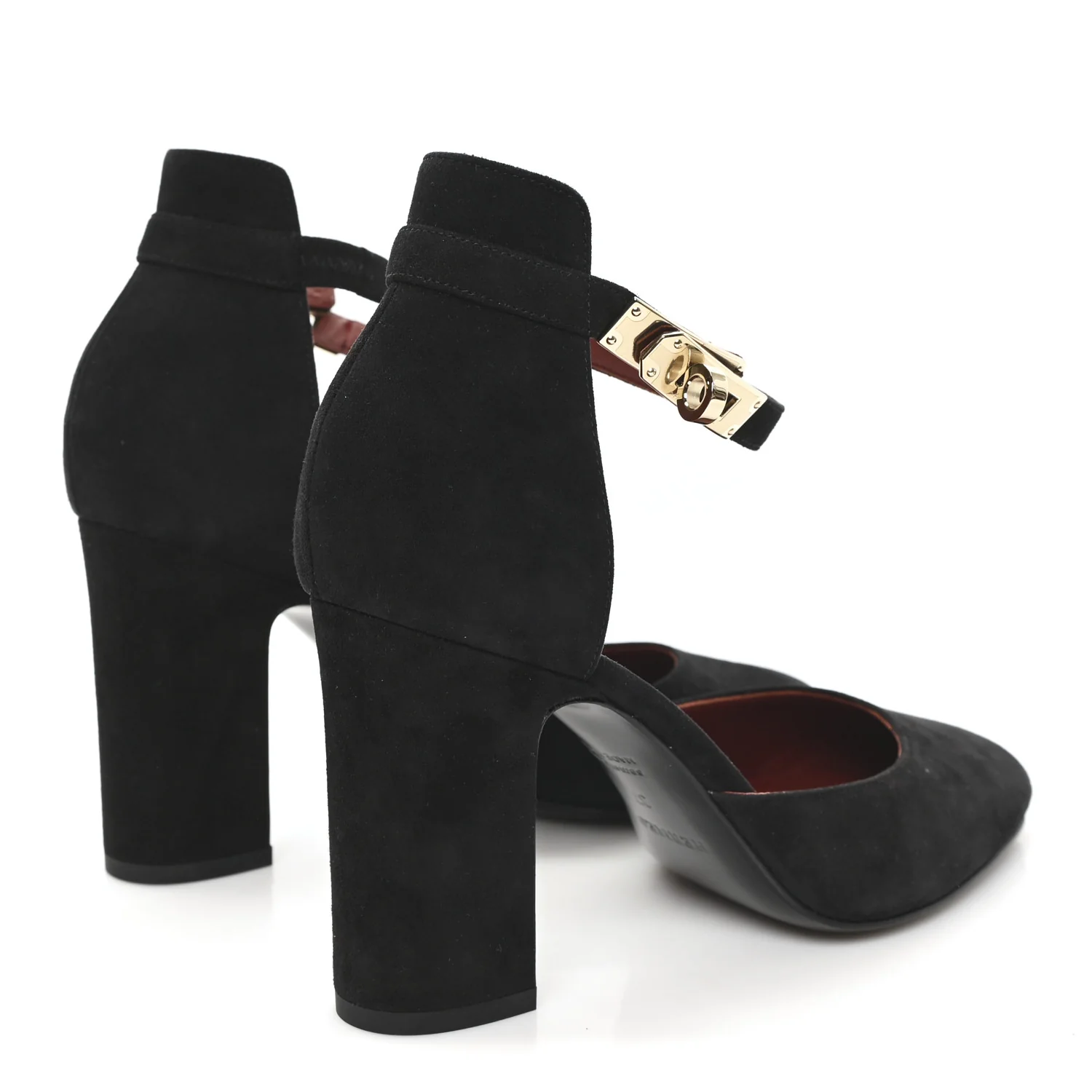 Suede Goatskin Baby 90 Pump 37 Black - Image 5