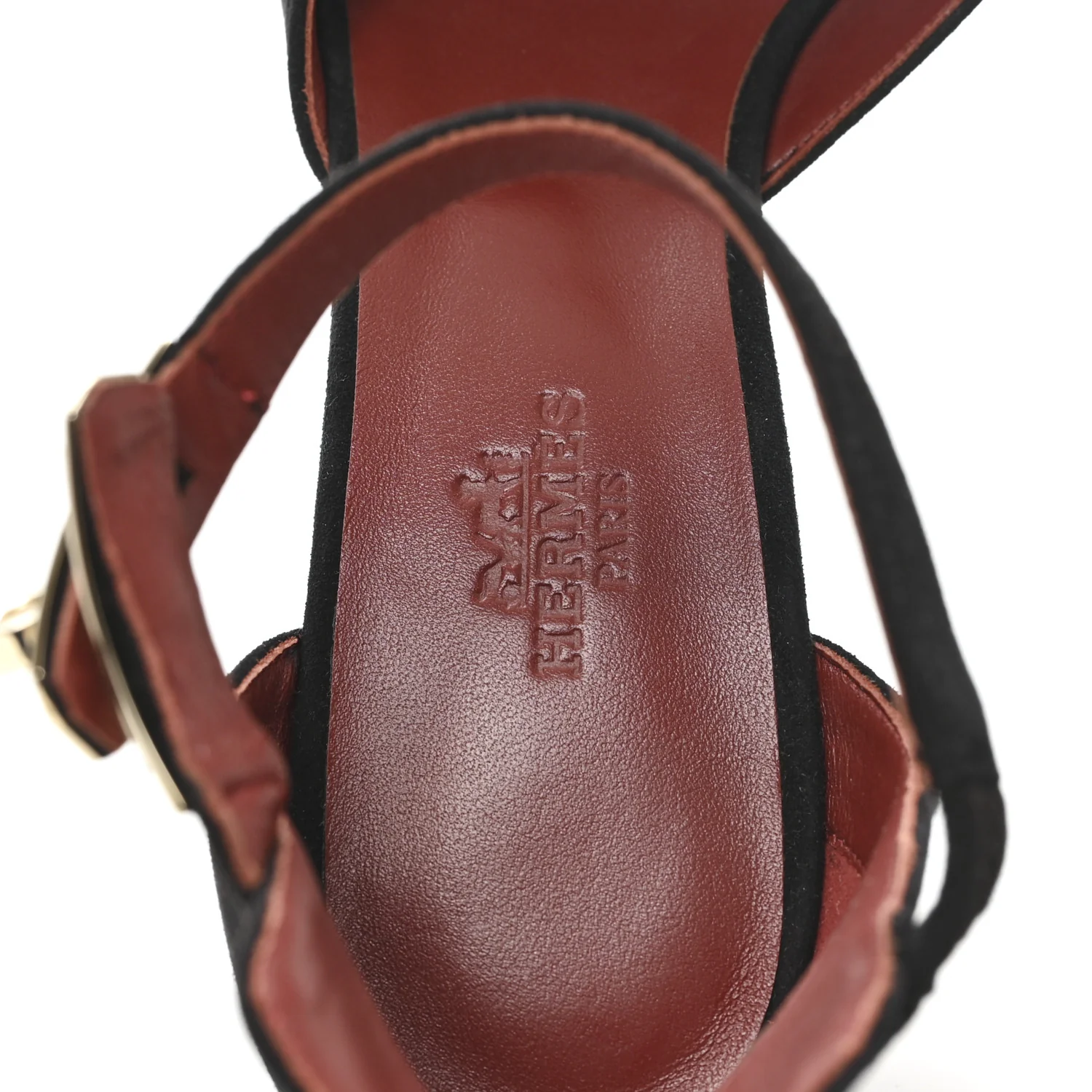 Suede Goatskin Baby 90 Pump 37 Black - Image 8