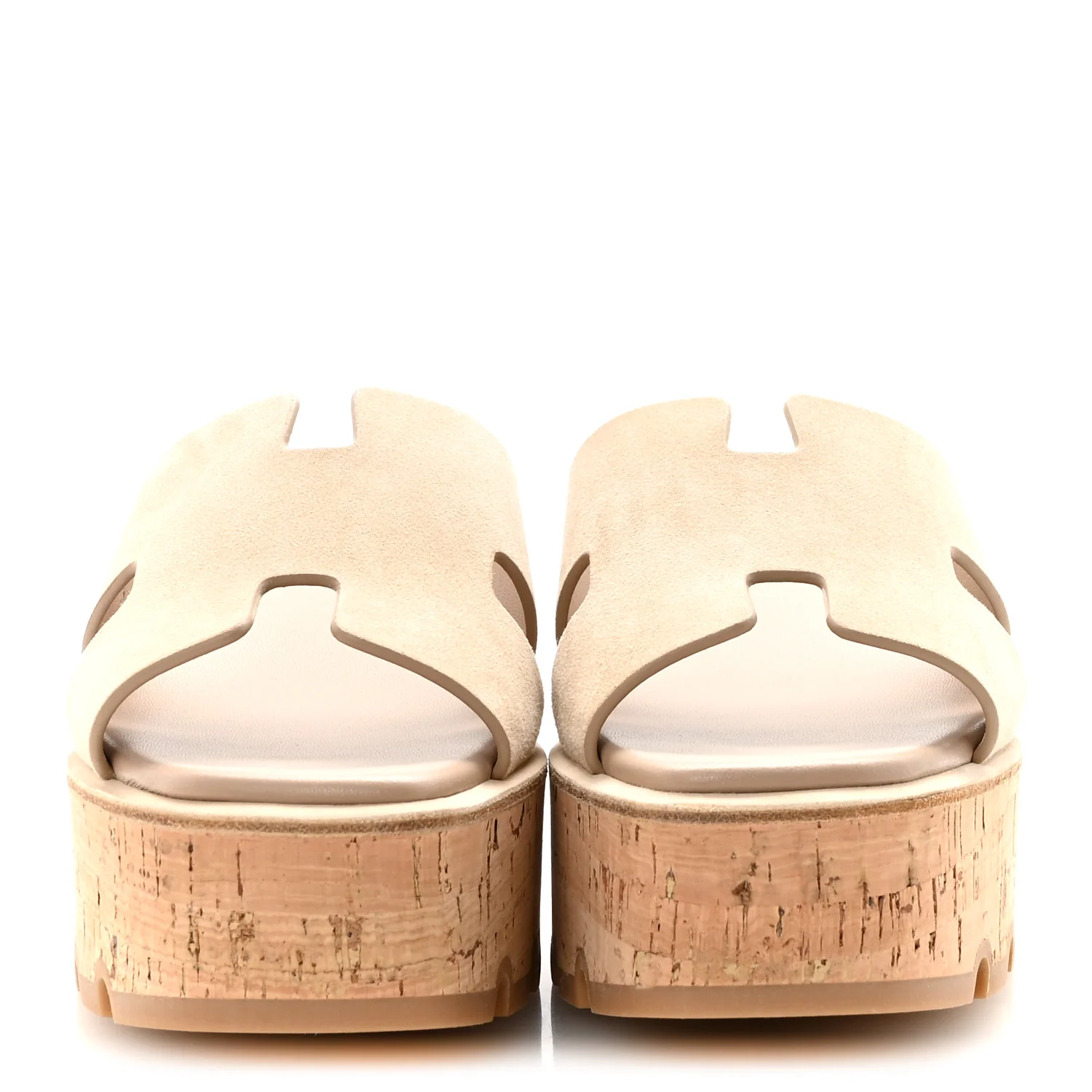 Suede Goatskin Cork Eze 30 Sandals 38 Beige Argile - Image 3