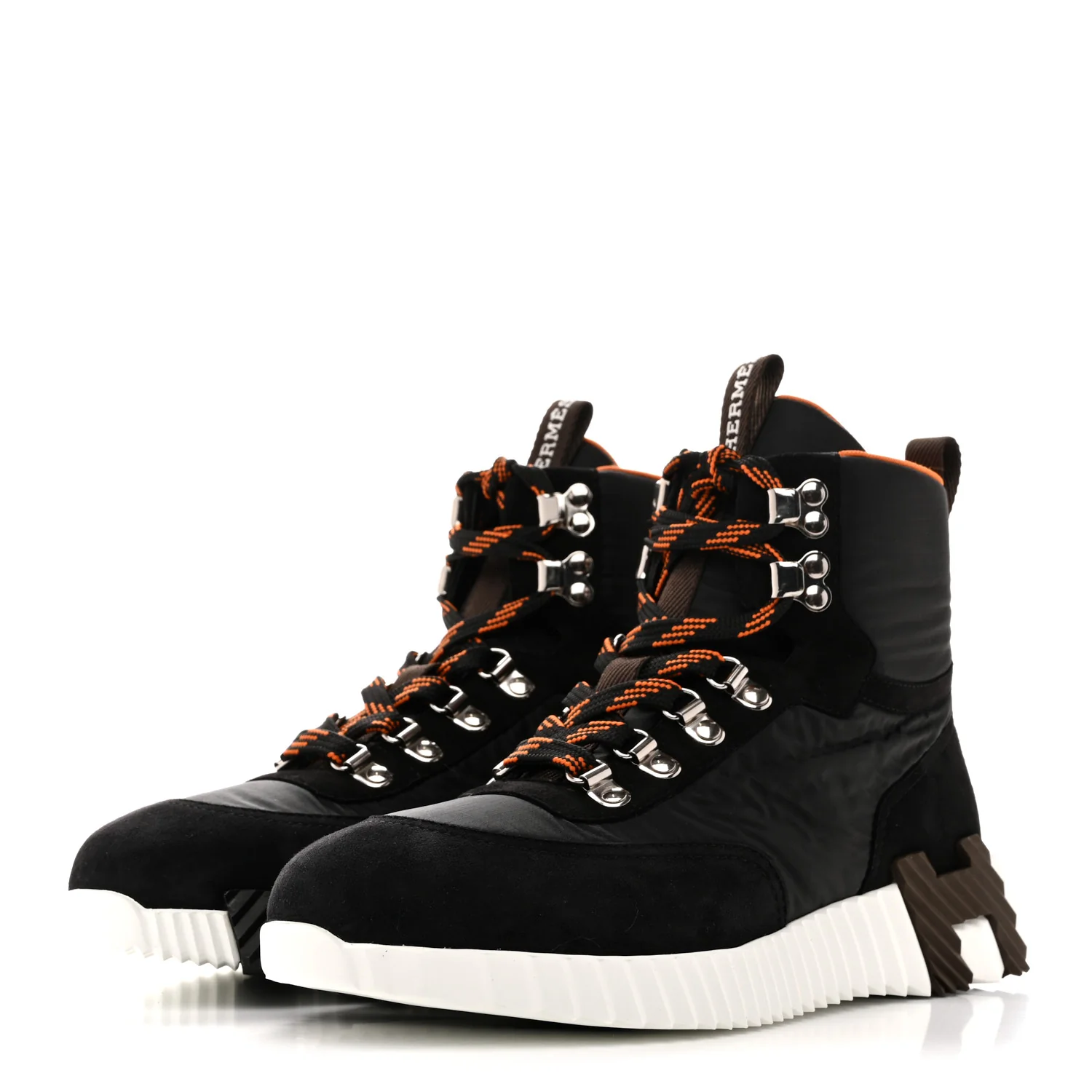 Suede Goatskin Nylon Klimb Sneakers 38 Black - Image 4
