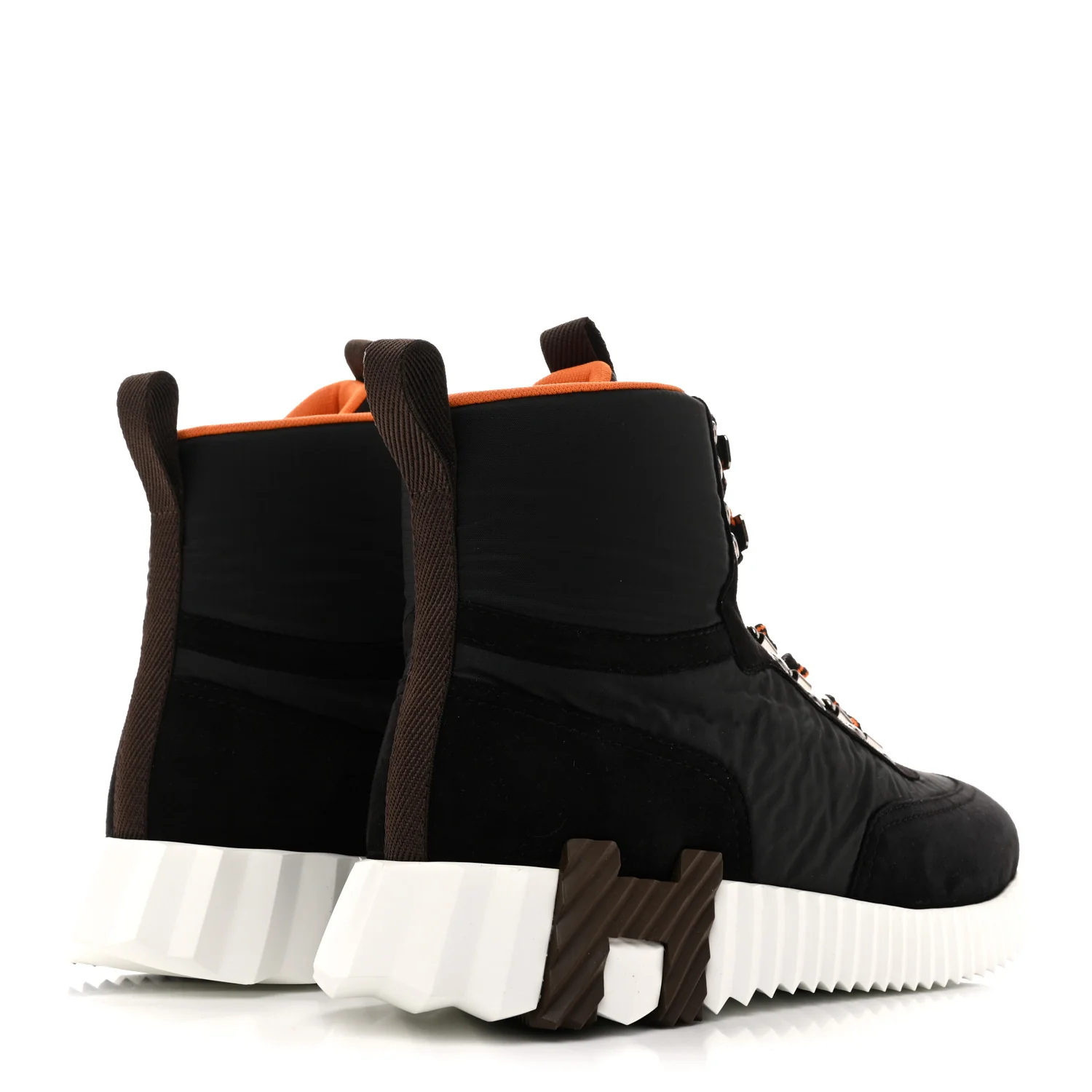 Suede Goatskin Nylon Klimb Sneakers 38 Black - Image 5