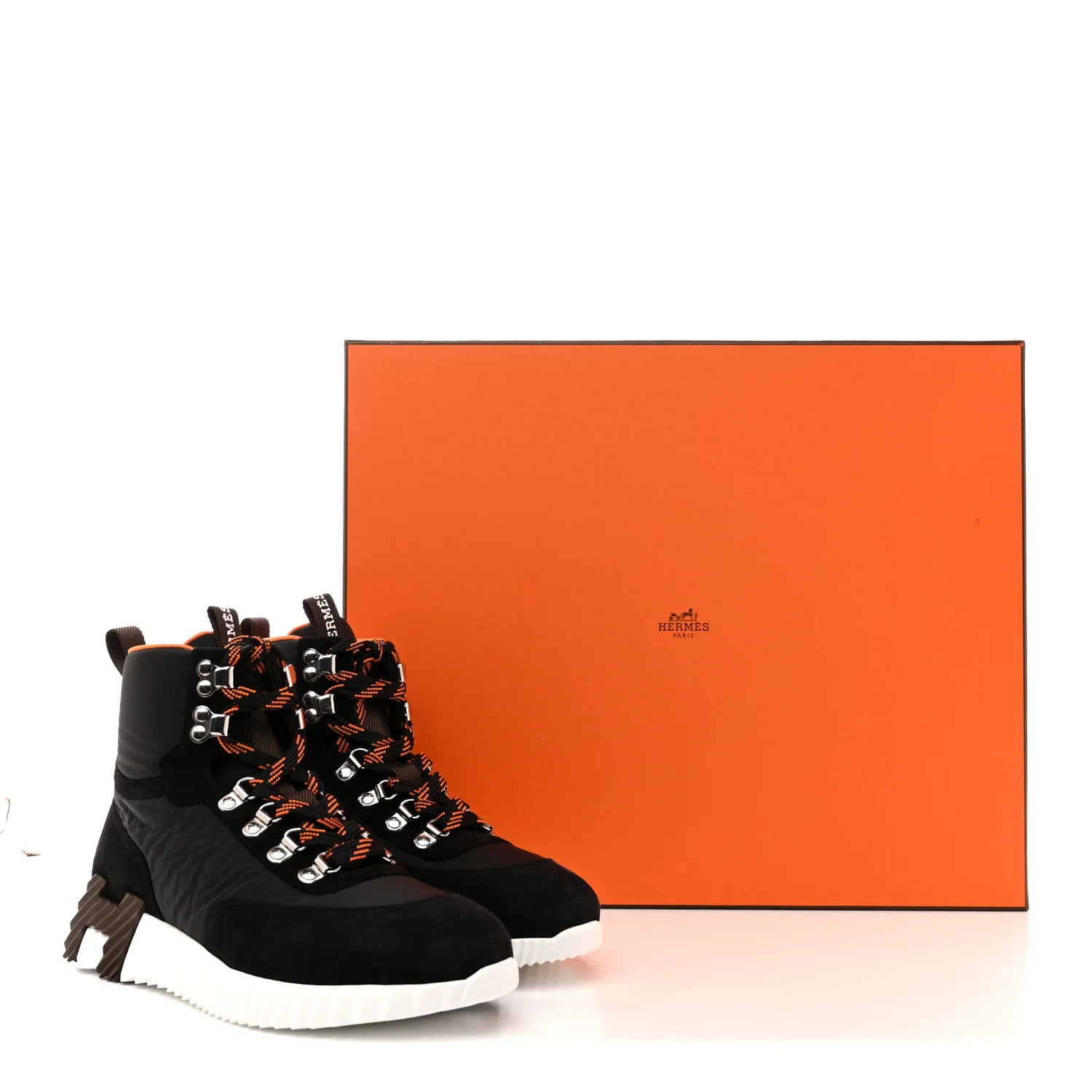 Suede Goatskin Nylon Klimb Sneakers 38 Black - Image 9