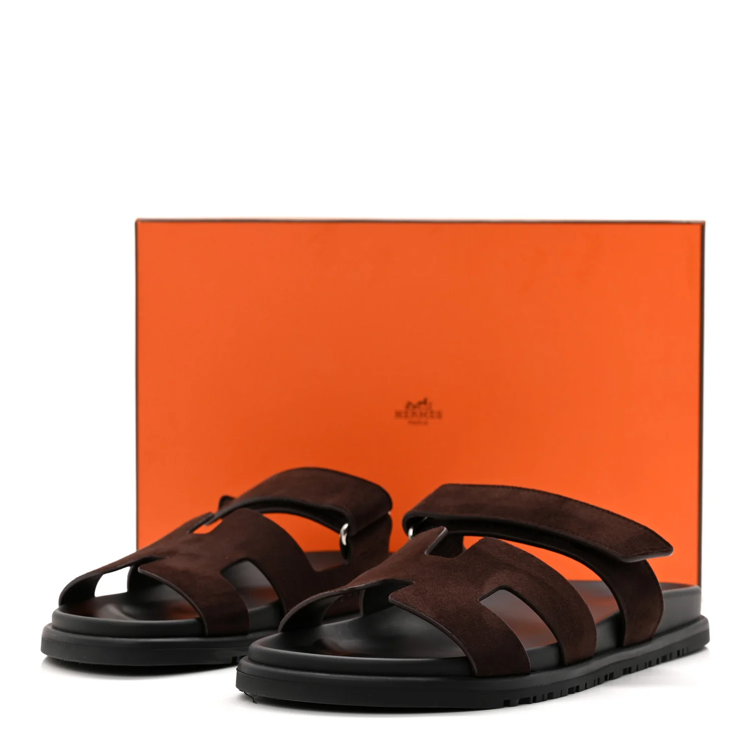Suede Goatskin Womens Chypre Sandals 39 Marron Ebene - Image 10