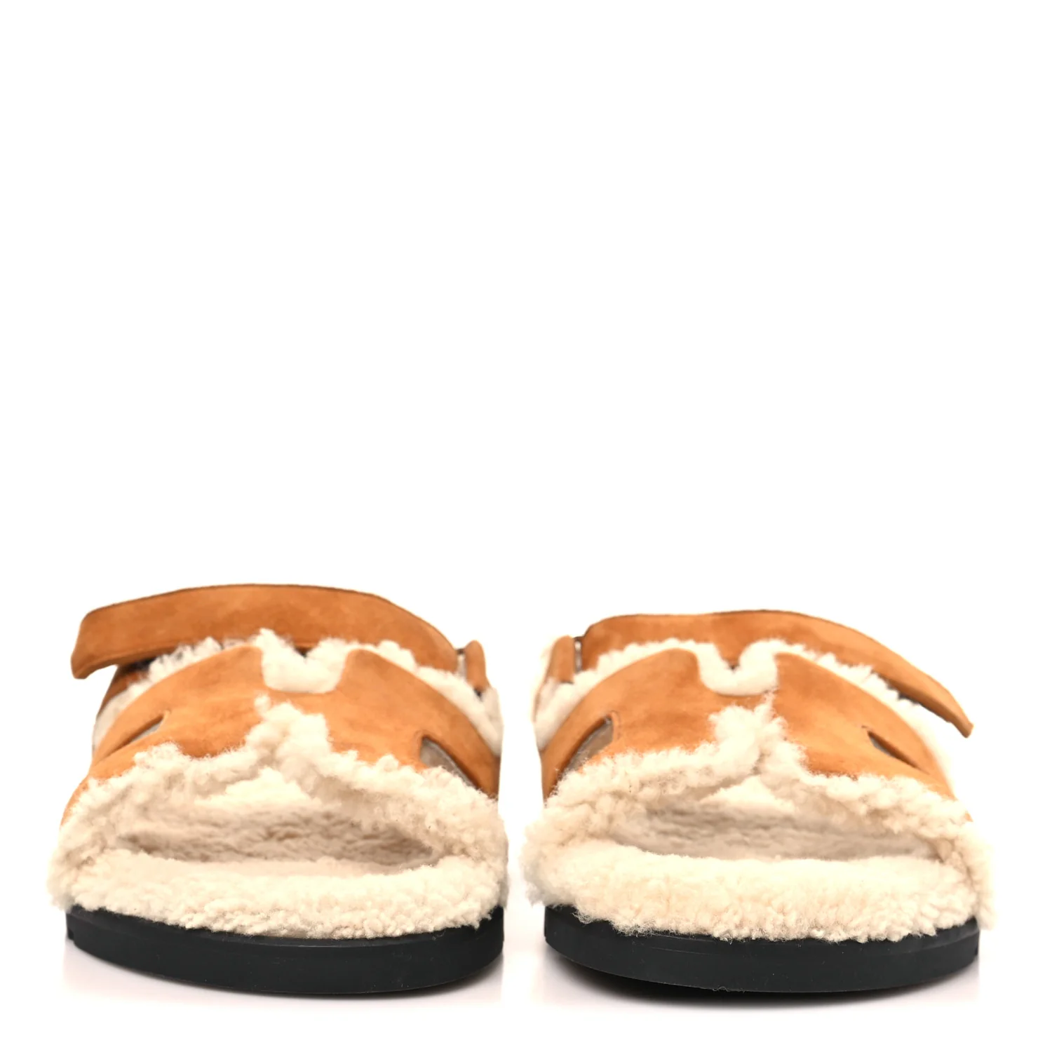 Suede Goatskin Woolskin Womens Chypre Sandals 39 Naturel Ecru - Image 3