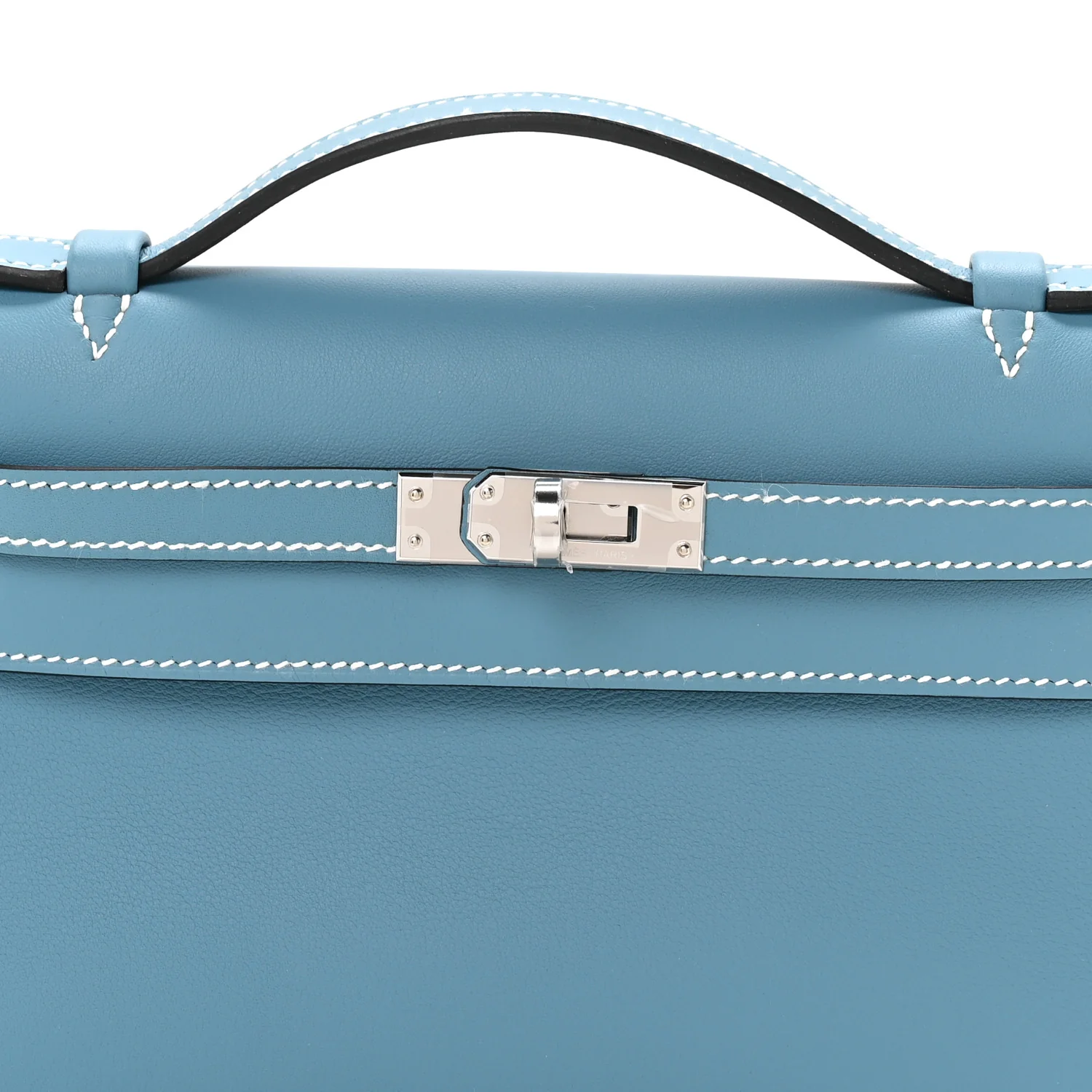 Swift Kelly Pochette Clutch Blue Jean - Image 7