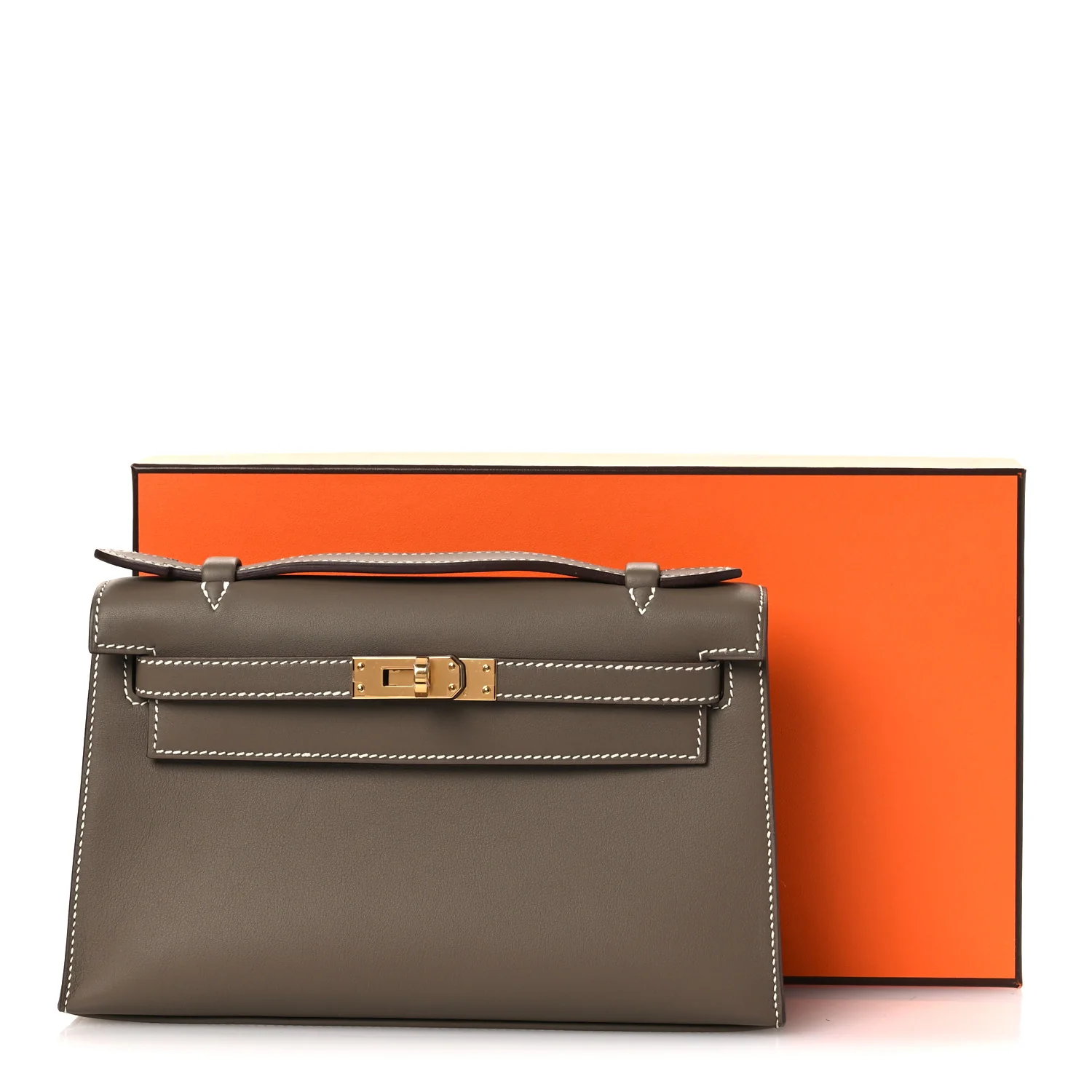 Swift Kelly Pochette Clutch Etoupe - Image 12