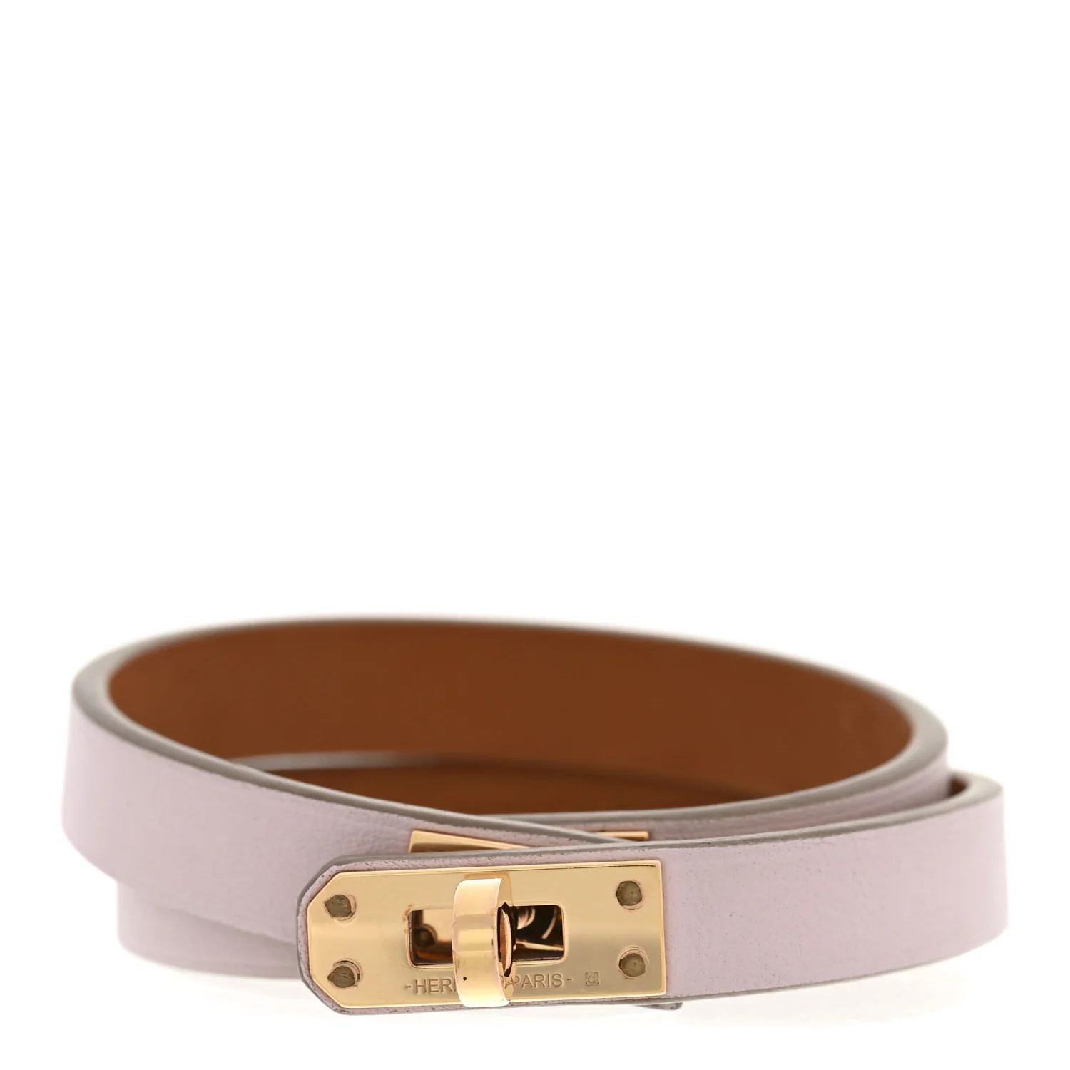 Swift Mini Kelly Double Tour Bracelet T2 Mauve Pale