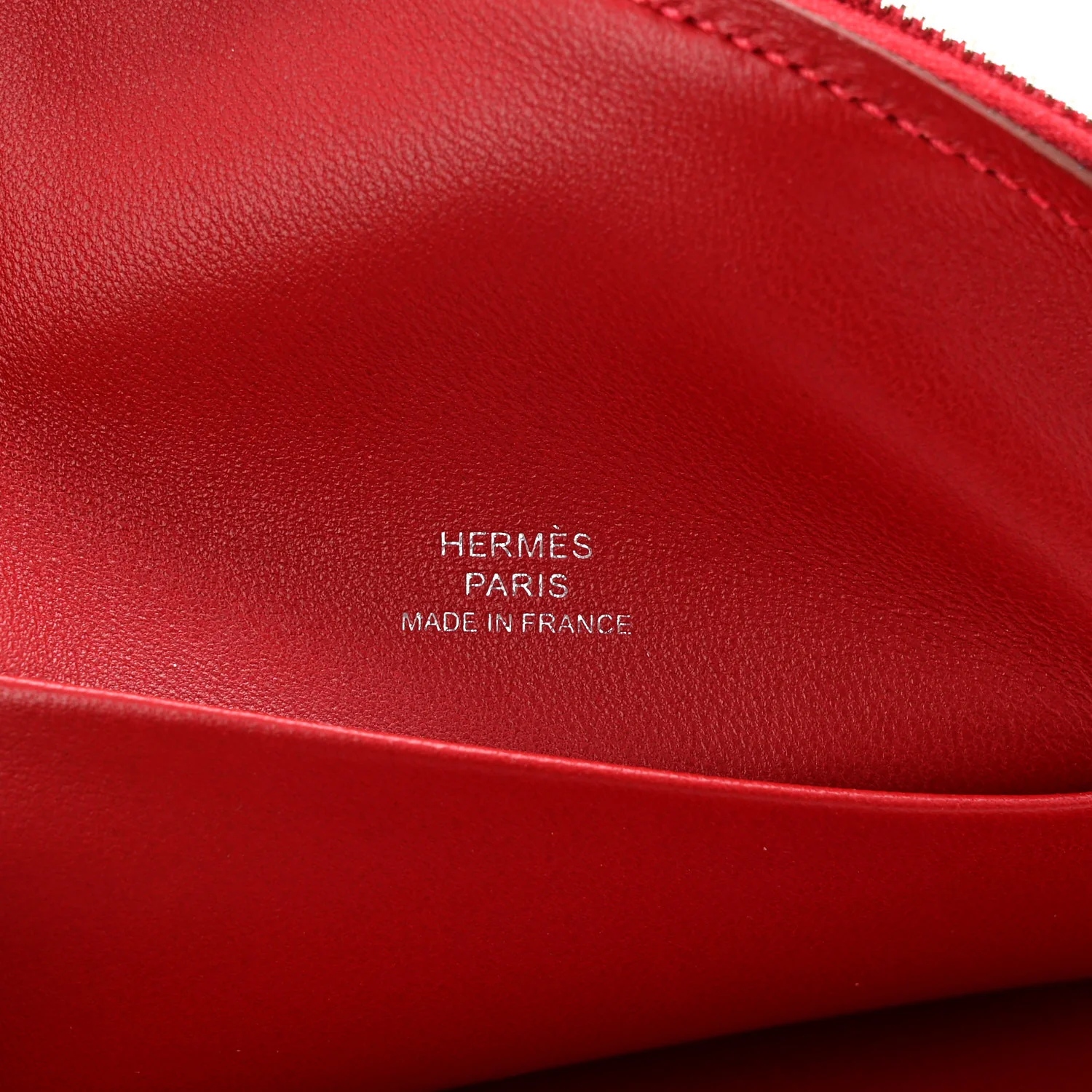 Tadelakt Chevre Tutti Frutti Pomme Purse Wristlet Rouge Vif - Image 6