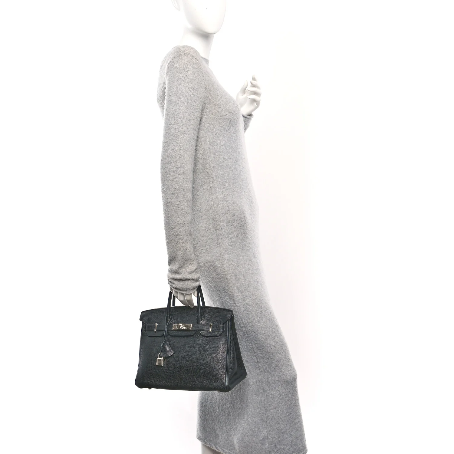 Taurillon Clemence Birkin 30 Black - Image 2
