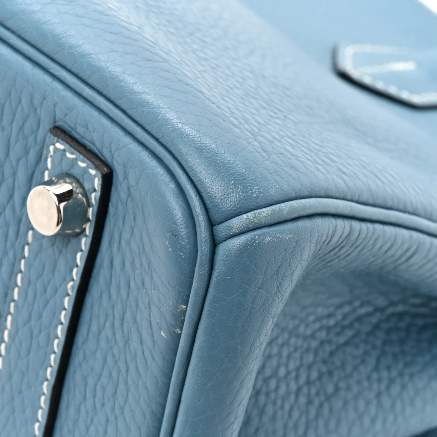 Taurillon Clemence Birkin 30 Blue Jean - Image 11