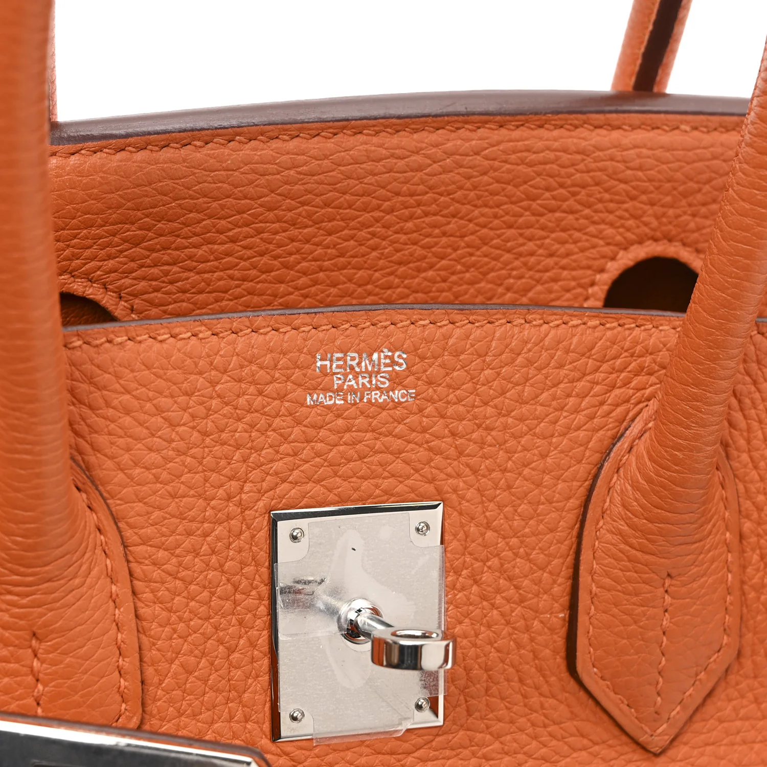 Taurillon Clemence Birkin 30 Orange - Image 6