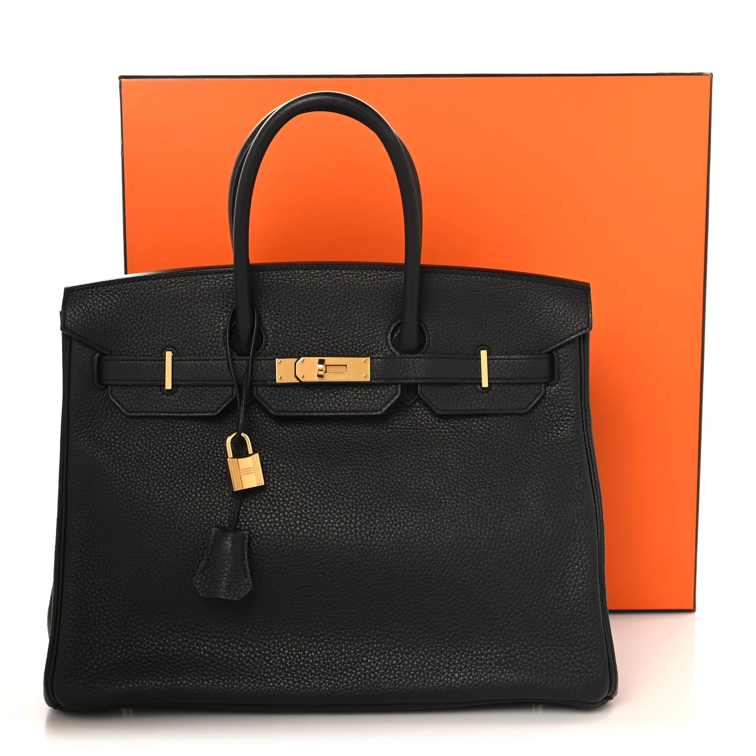 Taurillon Clemence Birkin 35 Black - Image 13