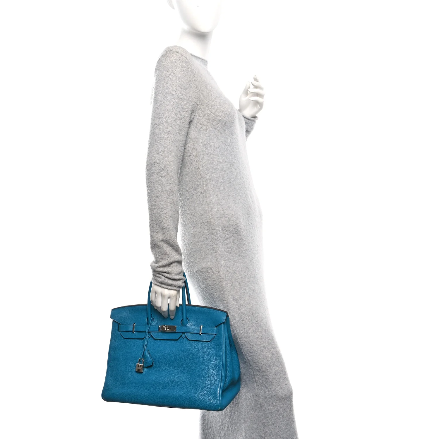 Taurillon Clemence BIRKIN 35 Bleu de Galice - Image 2