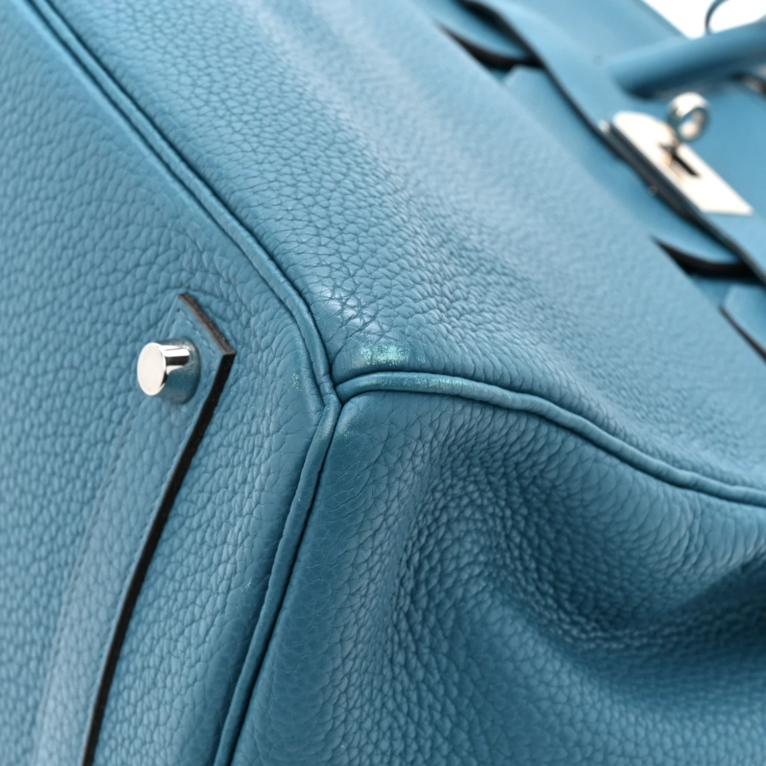 Taurillon Clemence BIRKIN 35 Bleu de Galice - Image 9