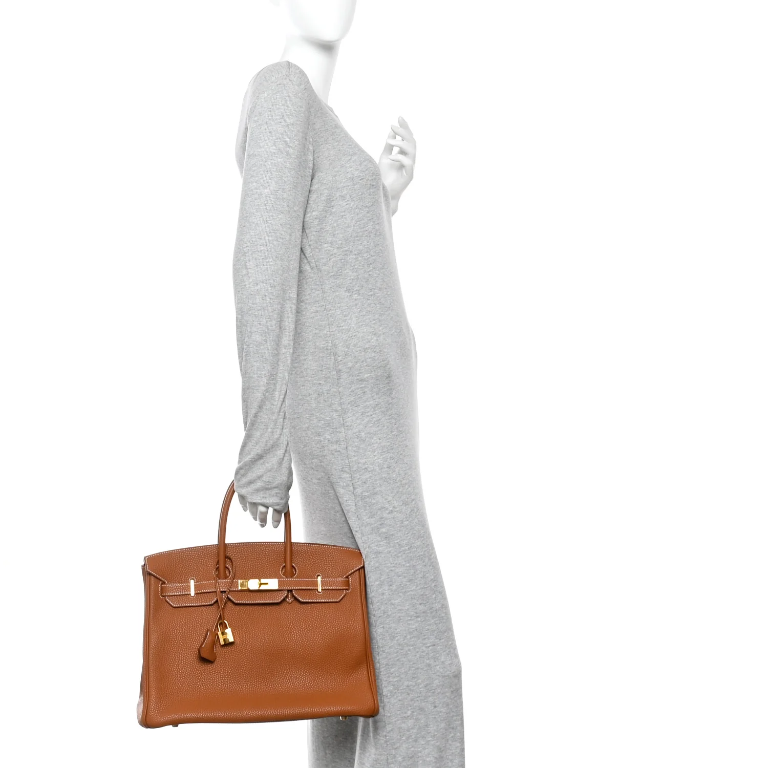 Taurillon Clemence Birkin 35 Gold - Image 2