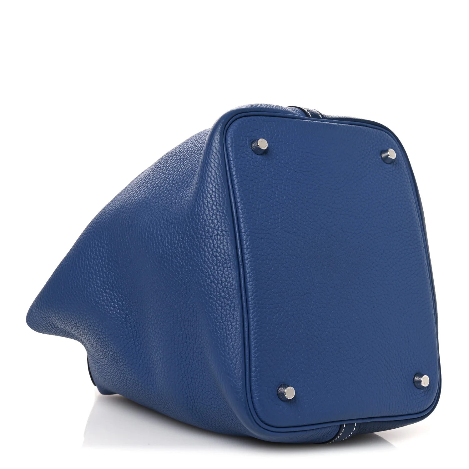 Taurillon Clemence Casaque Picotin Lock 22 MM Bleu Saphir Bleu Brighton - Image 4