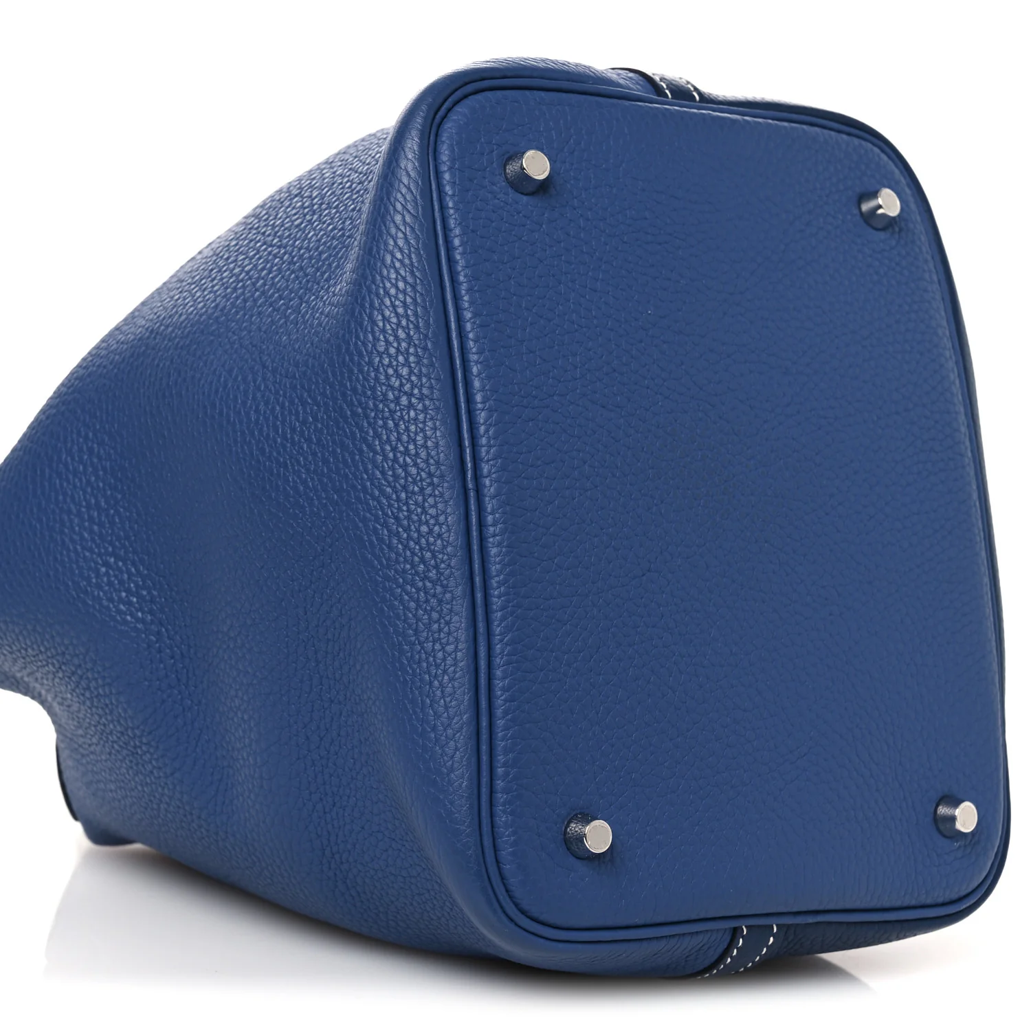 Taurillon Clemence Casaque Picotin Lock 22 MM Bleu Saphir Bleu Brighton - Image 9