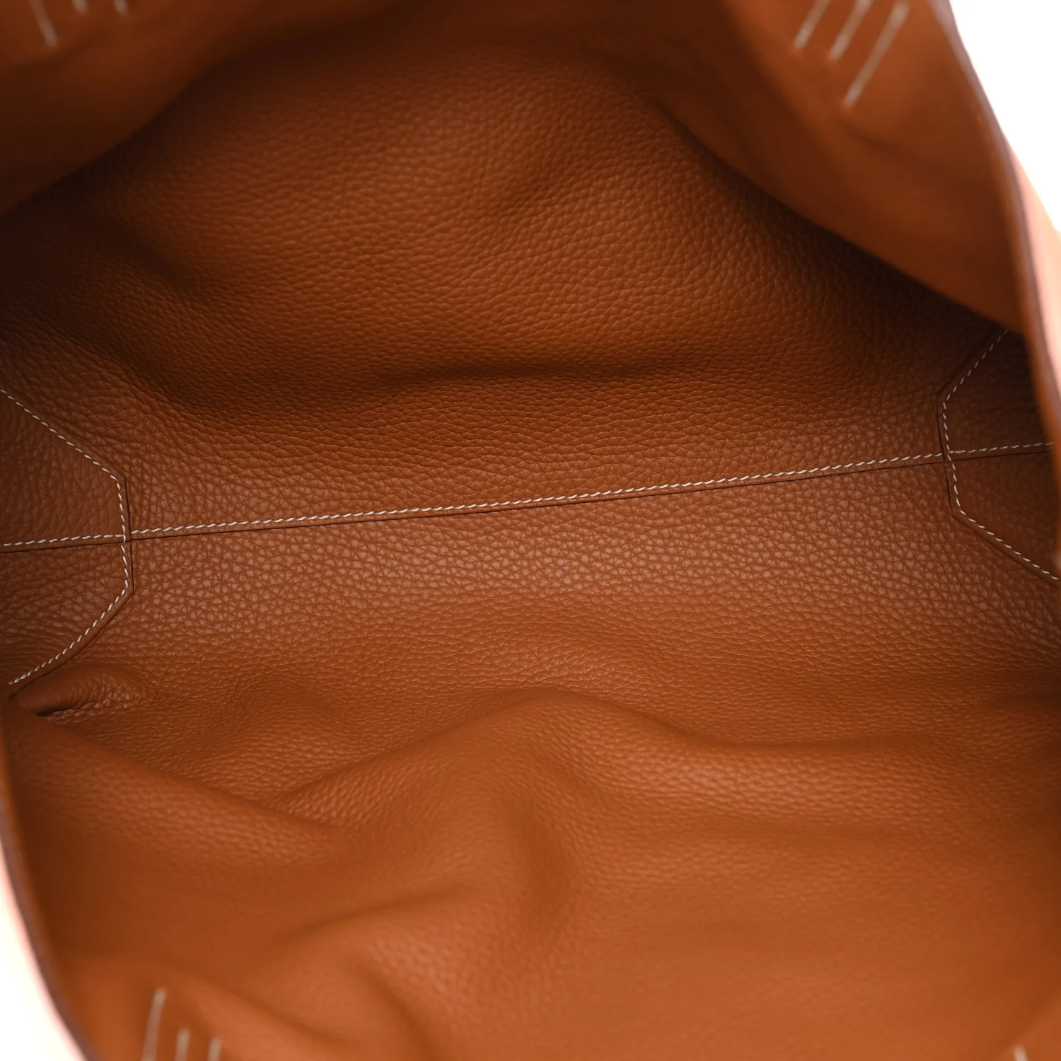 Taurillon Clemence Double Sens 45 Reversible Tote Orange Gold - Image 9