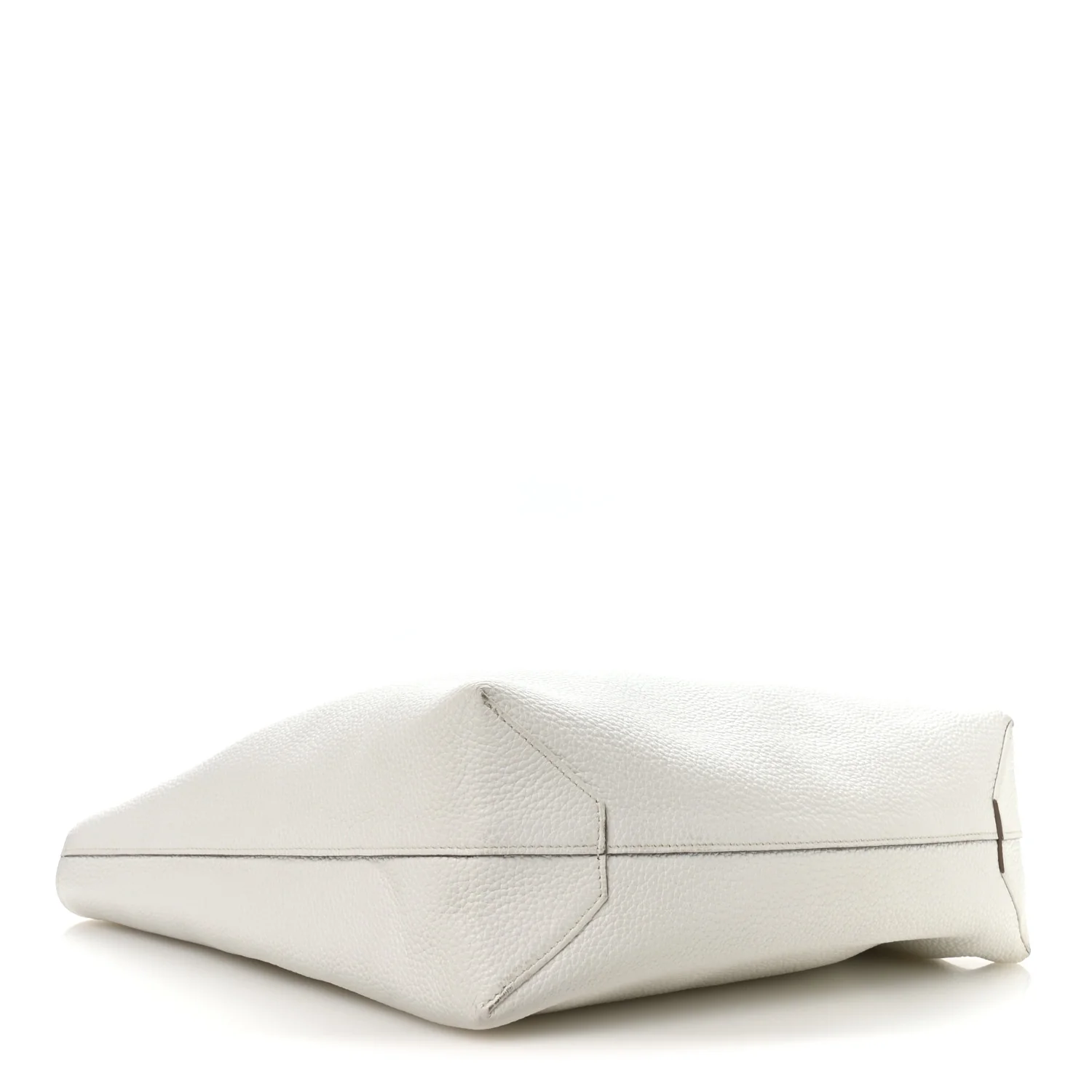 Taurillon Clemence Double Sens 45 Reversible Tote White Sable - Image 6