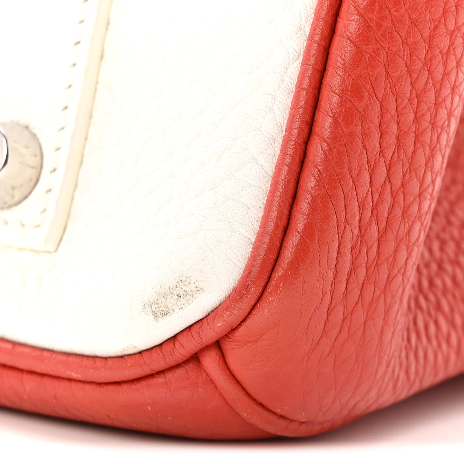 Taurillon Clemence Eclat Birkin 35 Sanguine White - Image 11