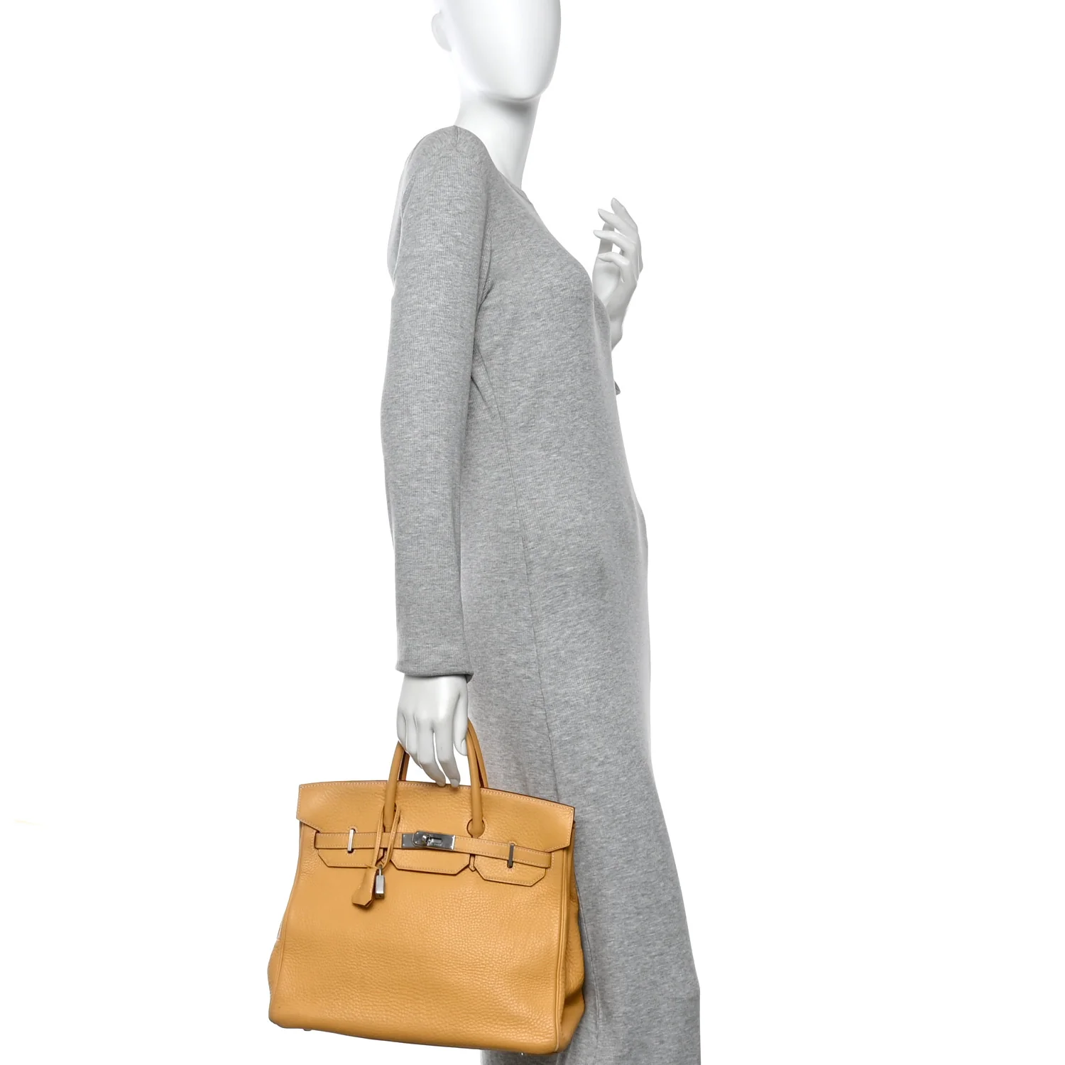 Taurillon Clemence HAC Birkin 32 Natural Sable - Image 2