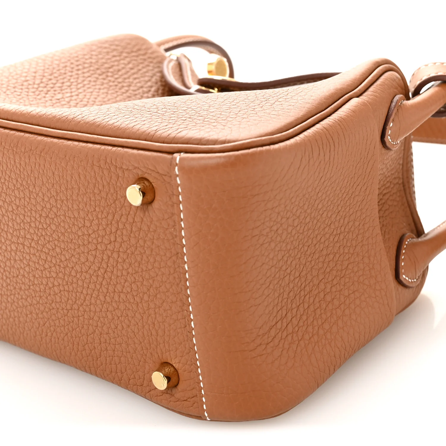 Taurillon Clemence Mini Lindy 20 Gold - Image 10
