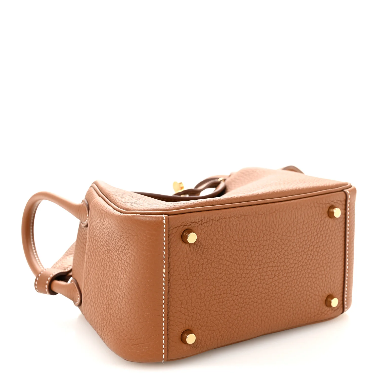Taurillon Clemence Mini Lindy 20 Gold - Image 4