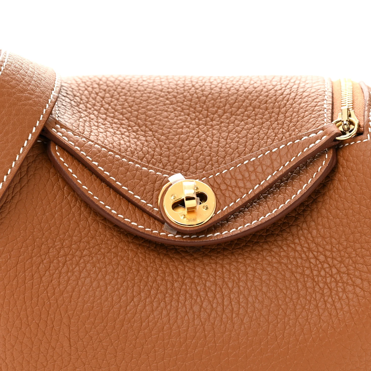 Taurillon Clemence Mini Lindy 20 Gold - Image 8